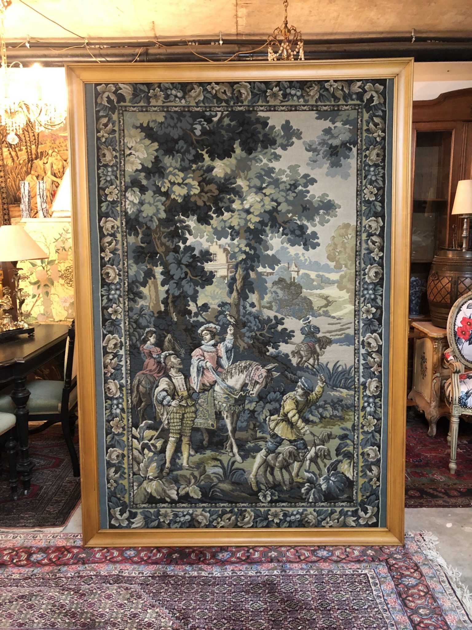 Spectacular Antique French Tapestry.