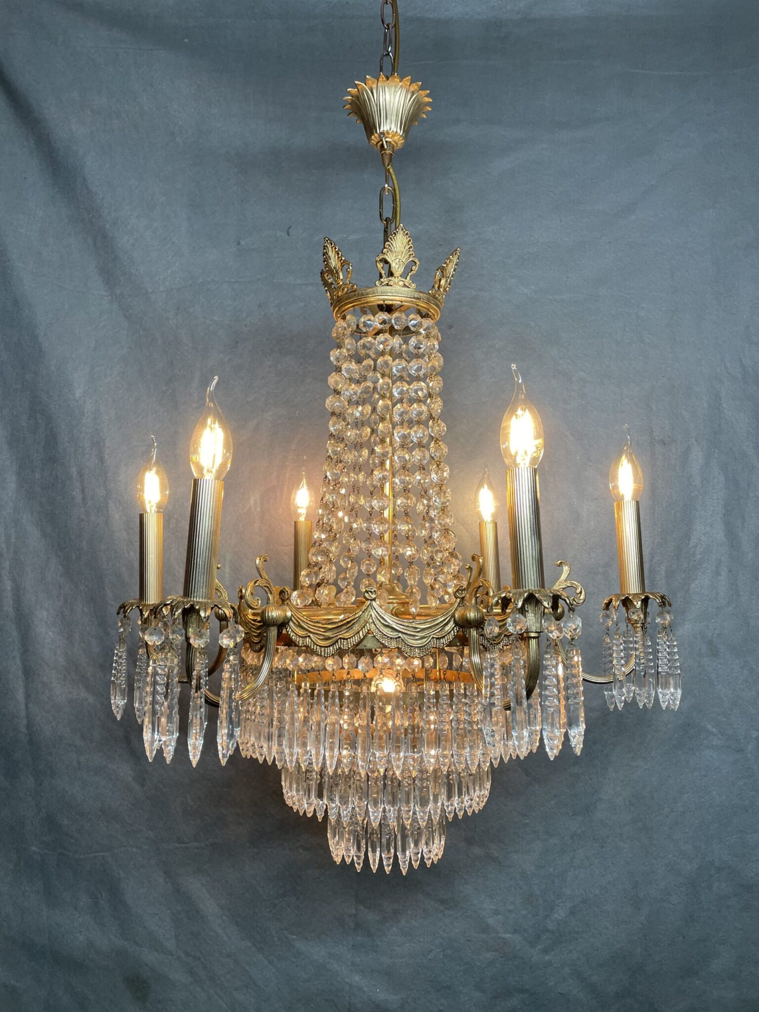 Exceptional Antique French Empire Chandelier. Vintage Dublin