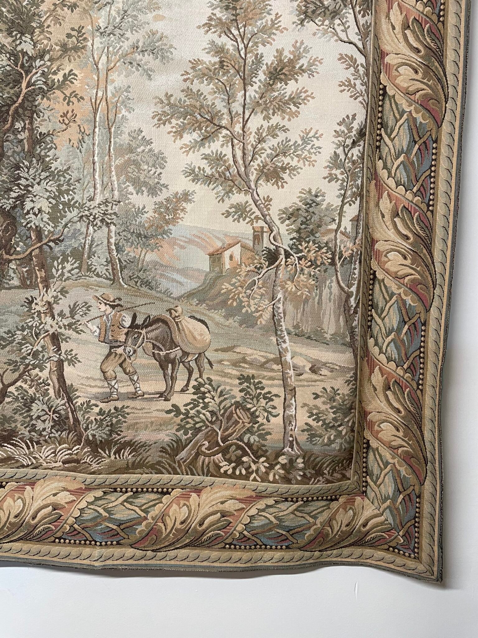 A Very Nice Large Vintage French Tapestry. - Image 4