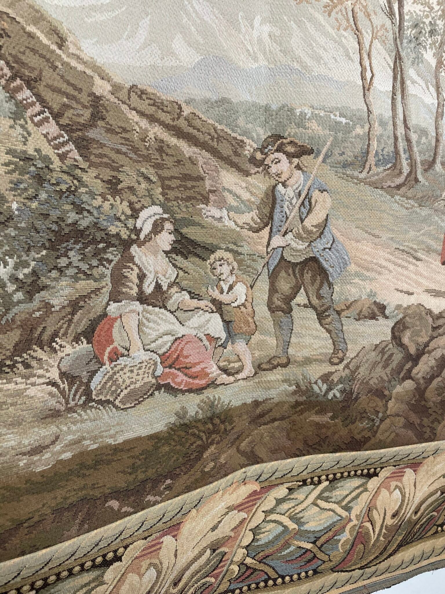 A Very Nice Large Vintage French Tapestry. - Image 2