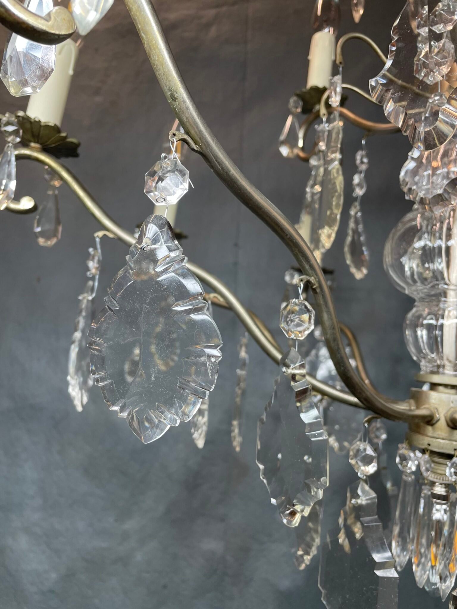 Fabulous Large Antique Two-Tier French Crystal Chandelier. - Image 8
