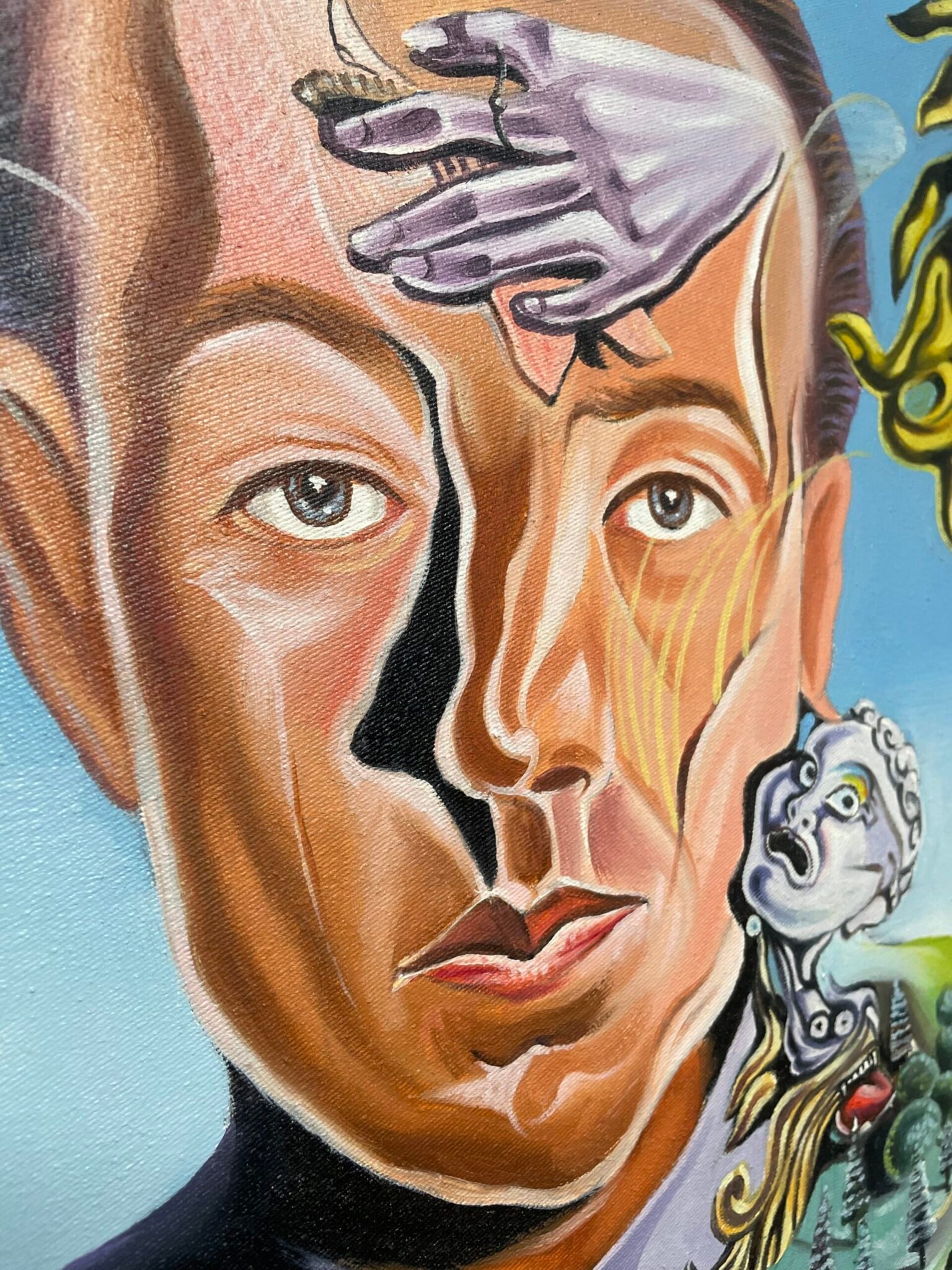Gallery-Quality Hand Painted Oil on Canvas Reproduction of Salvador Dali "Portrait of Paul Eluard". - Image 2