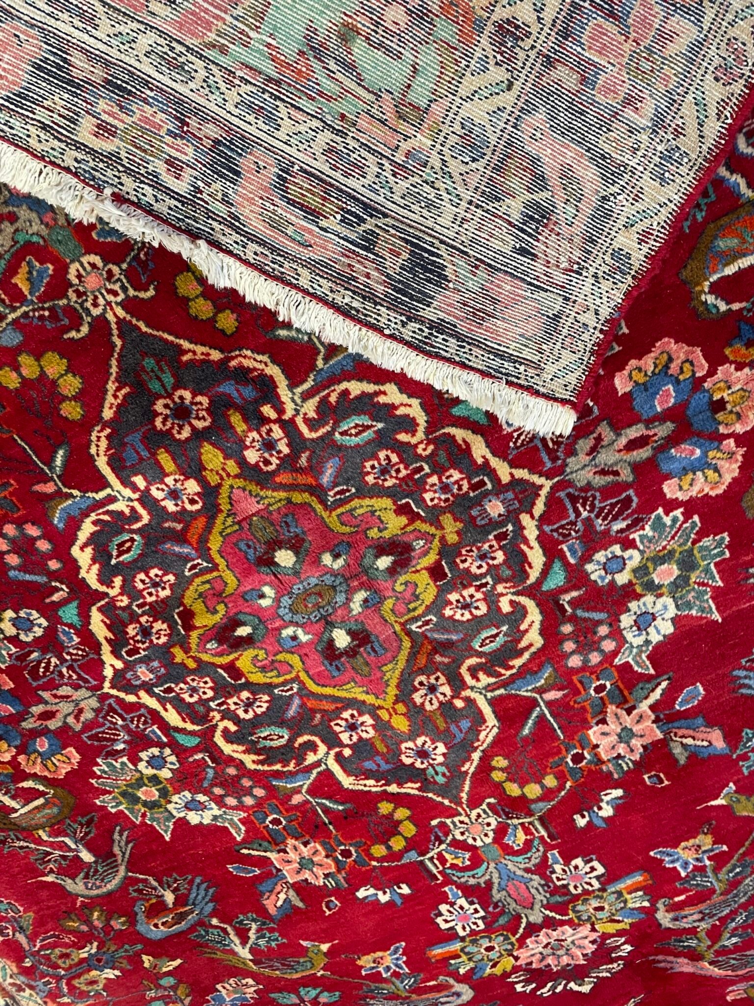 Fabulous Vintage Tabriz Hand-Knotted Persian Rug. - Image 4