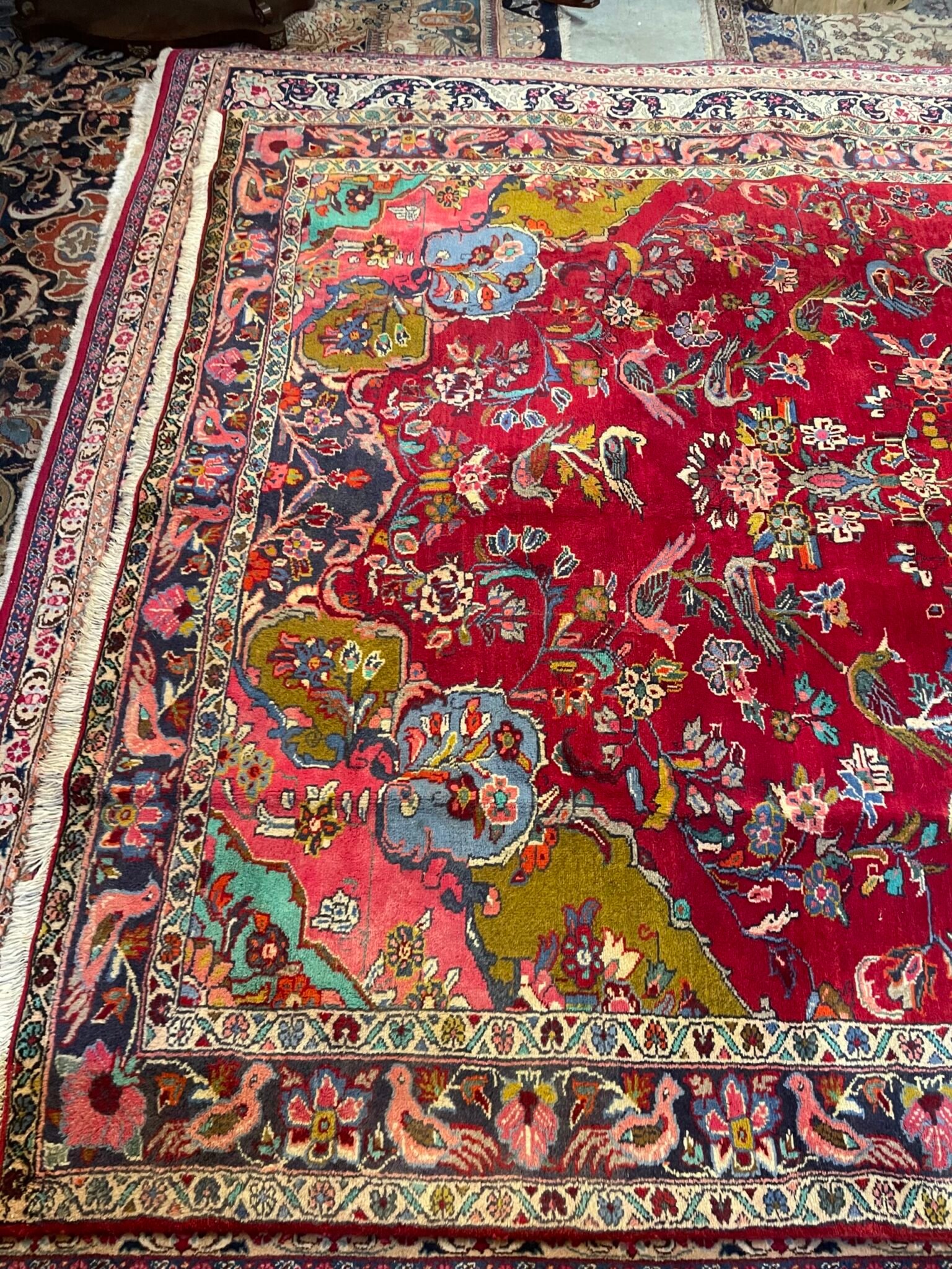 Fabulous Vintage Tabriz Hand-Knotted Persian Rug. - Image 5