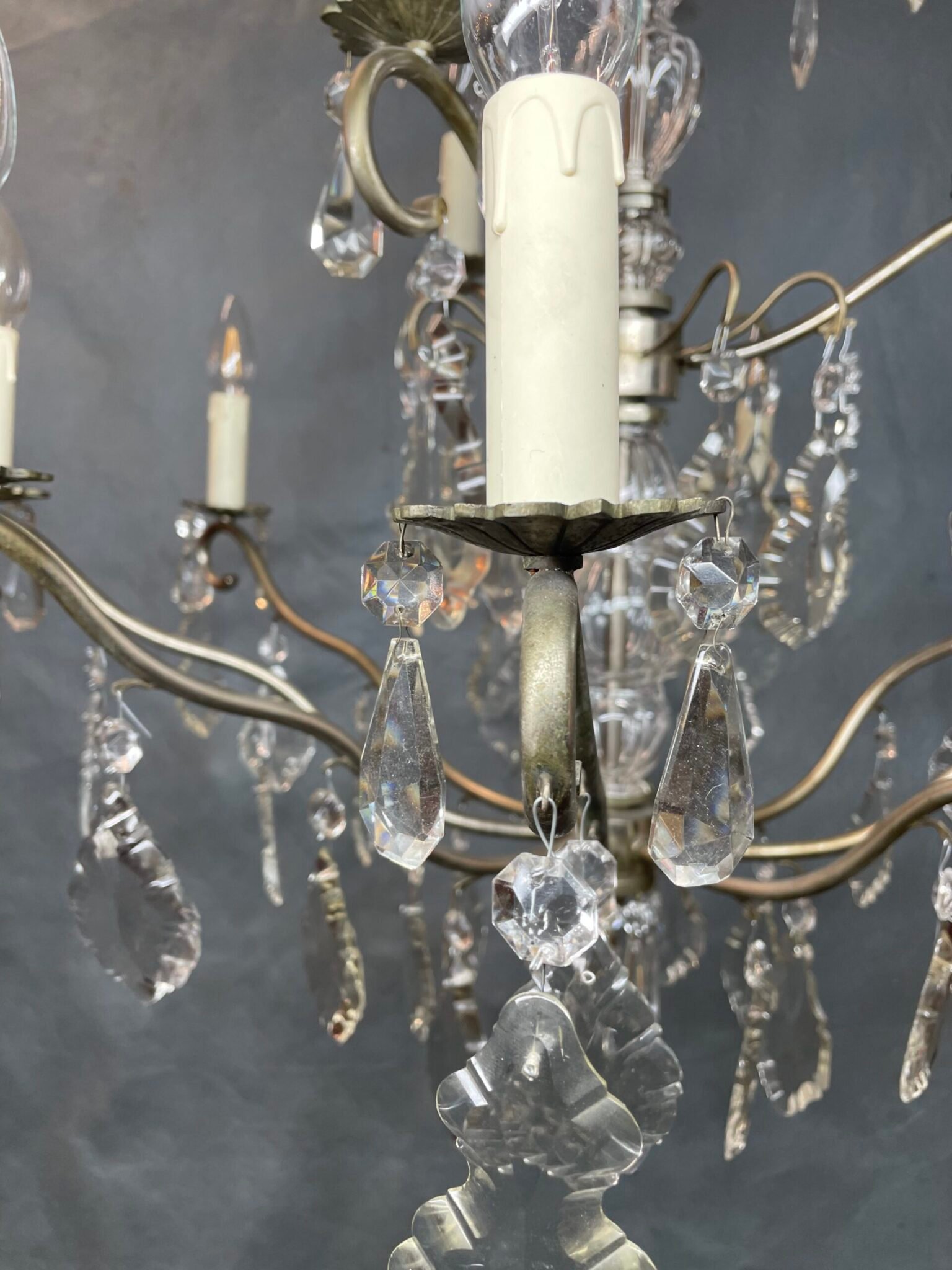 Fabulous Large Antique Two-Tier French Crystal Chandelier. - Image 10