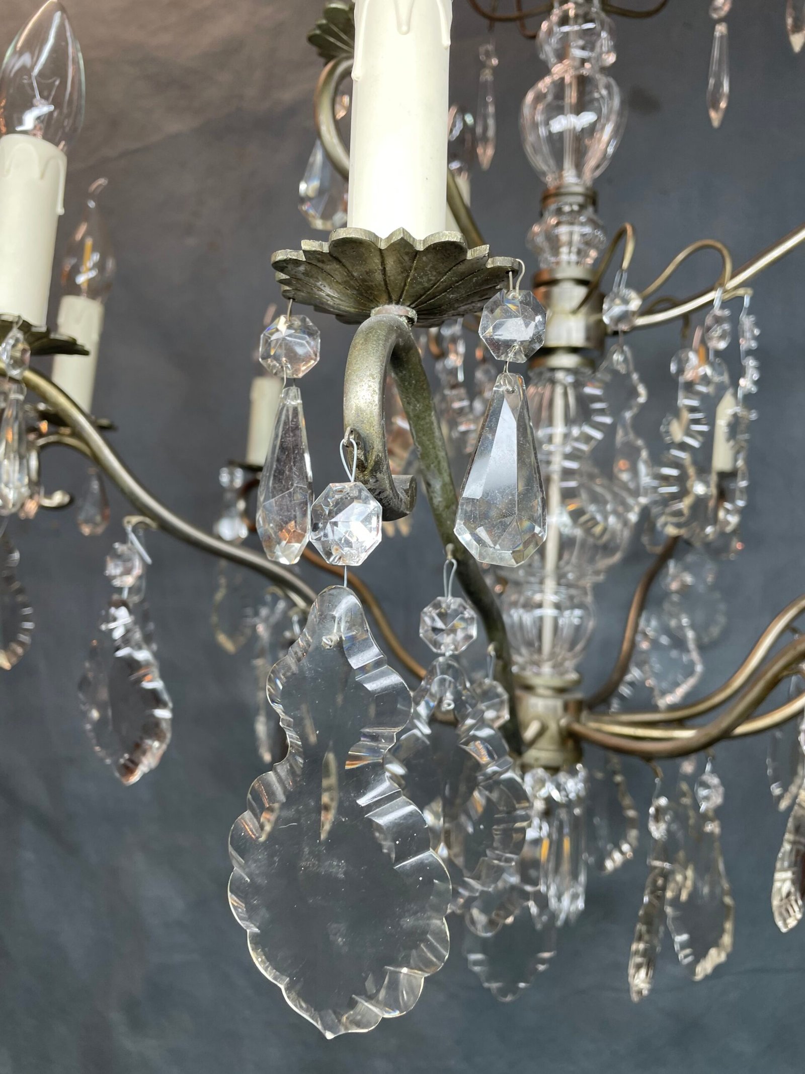 Fabulous Large Antique Two-Tier French Crystal Chandelier. - Image 5