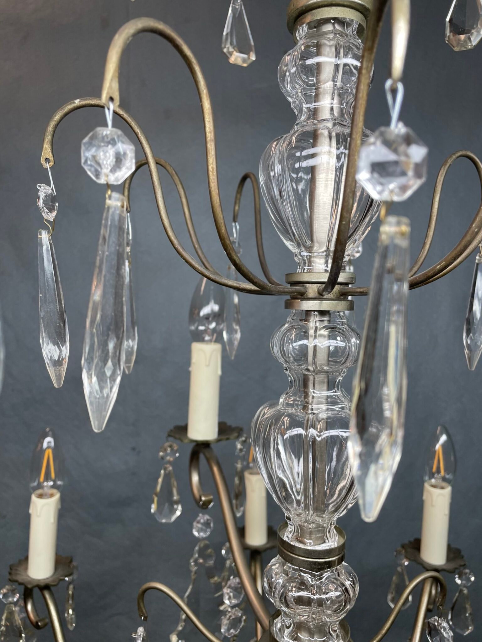 Fabulous Large Antique Two-Tier French Crystal Chandelier. - Image 4