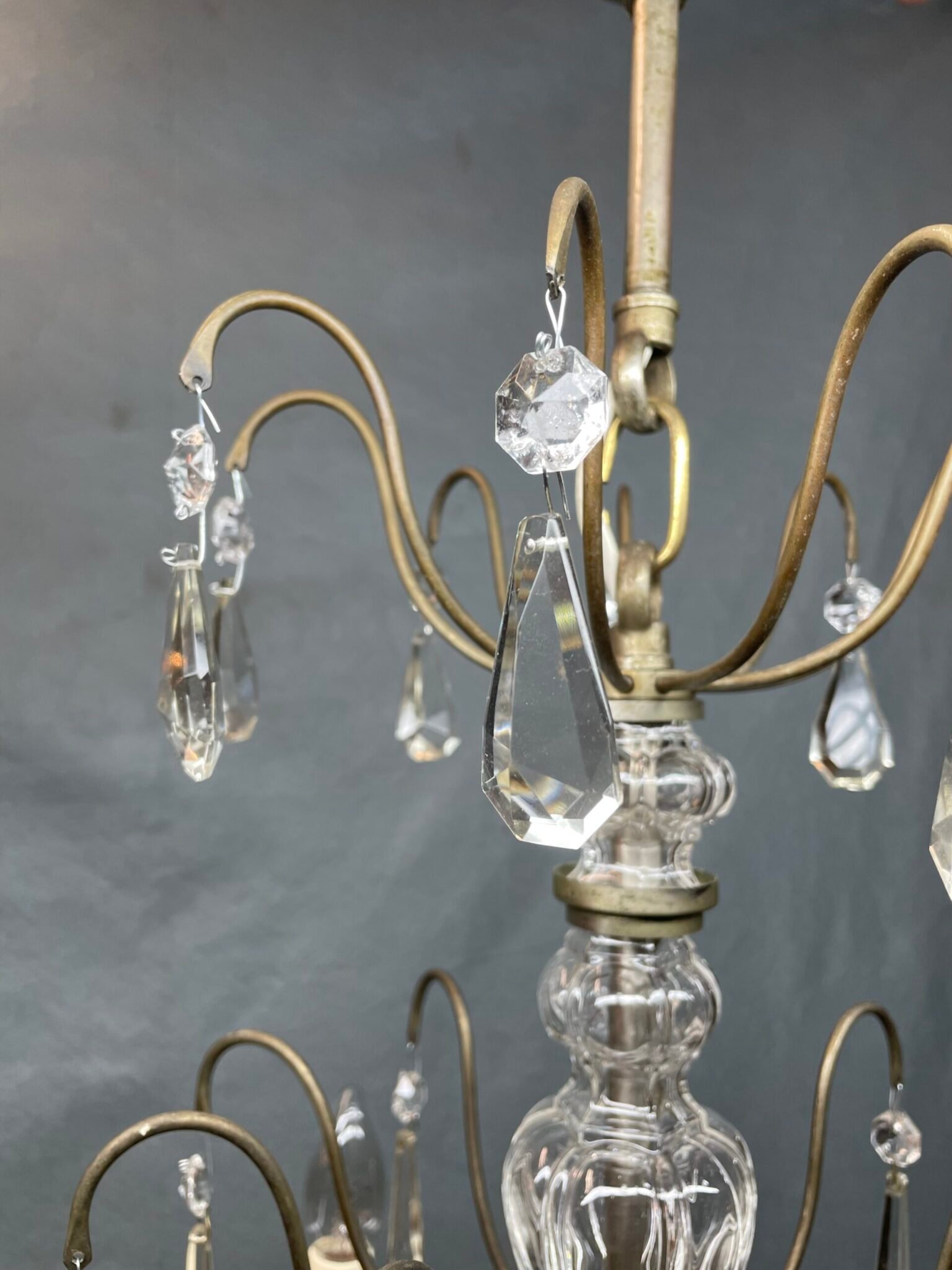 Fabulous Large Antique Two-Tier French Crystal Chandelier. - Image 6