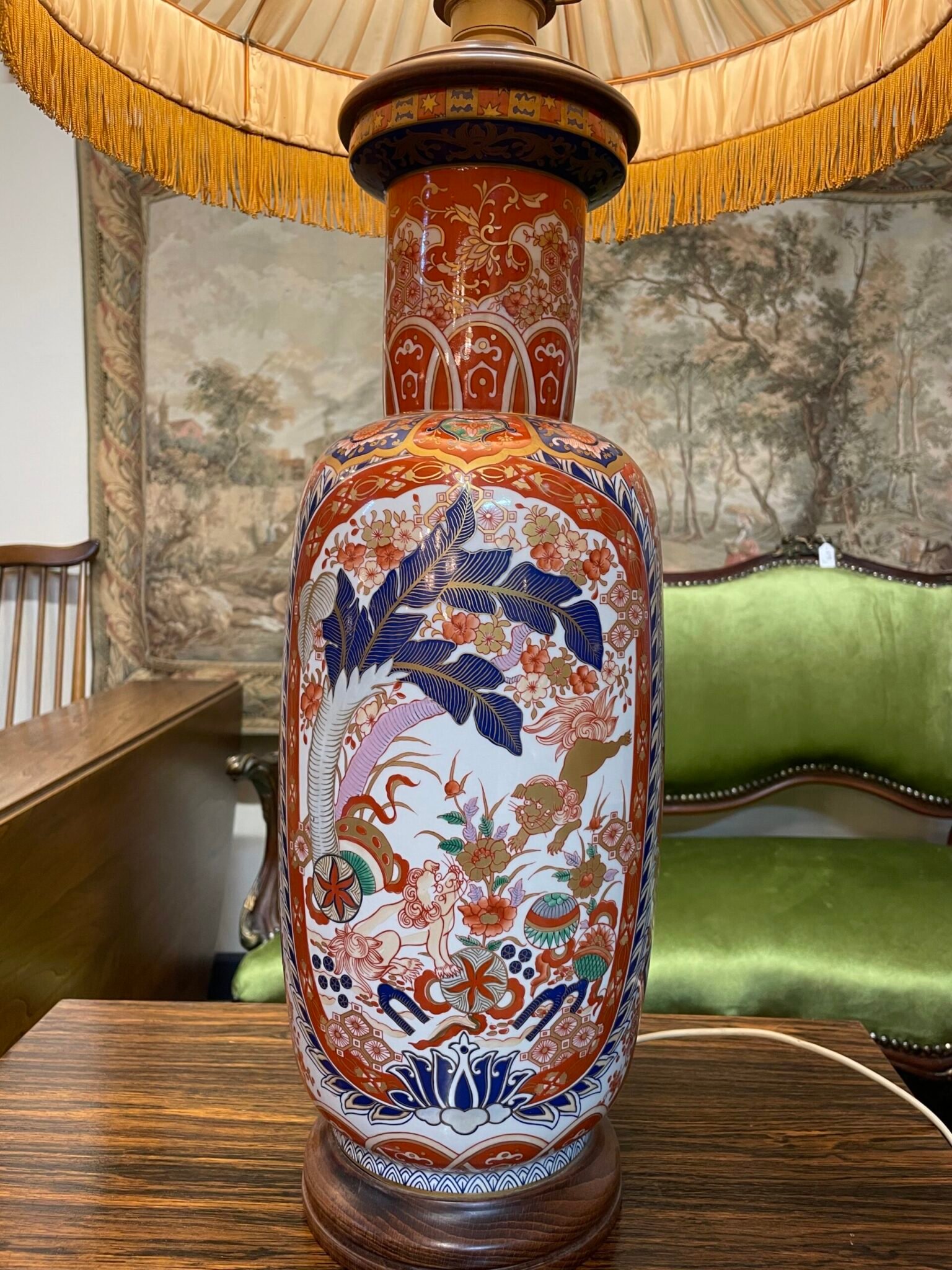 Vintage Japanese Ceramic Imari Style Table Lamp. - Image 3