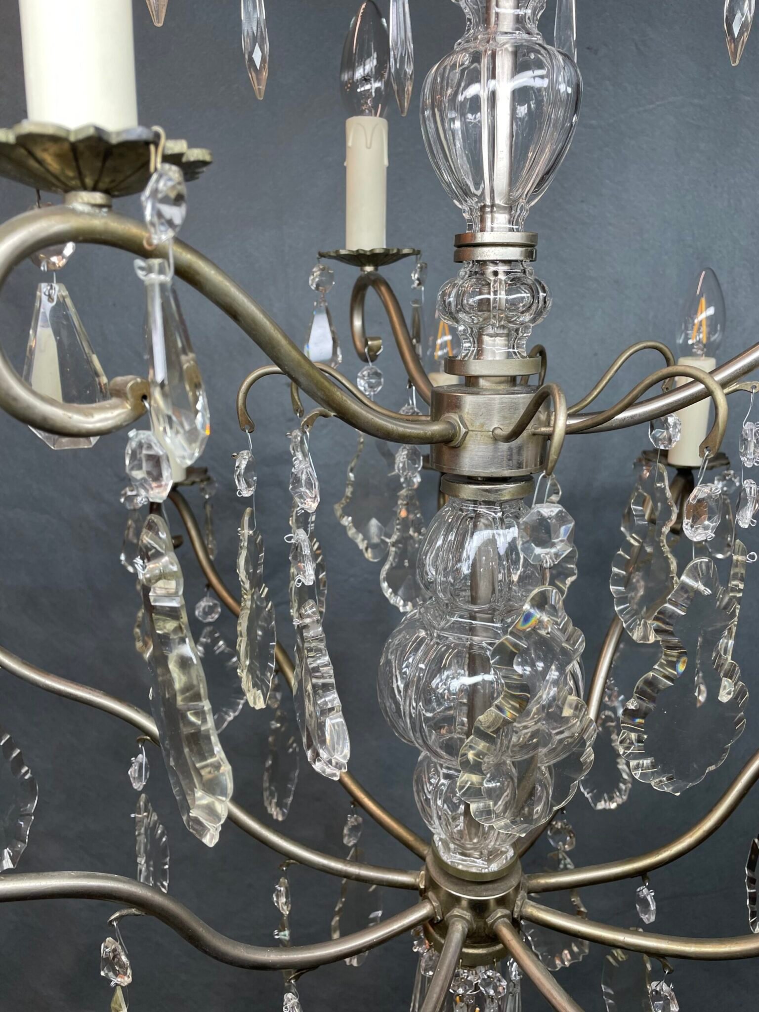 Fabulous Large Antique Two-Tier French Crystal Chandelier. - Image 3