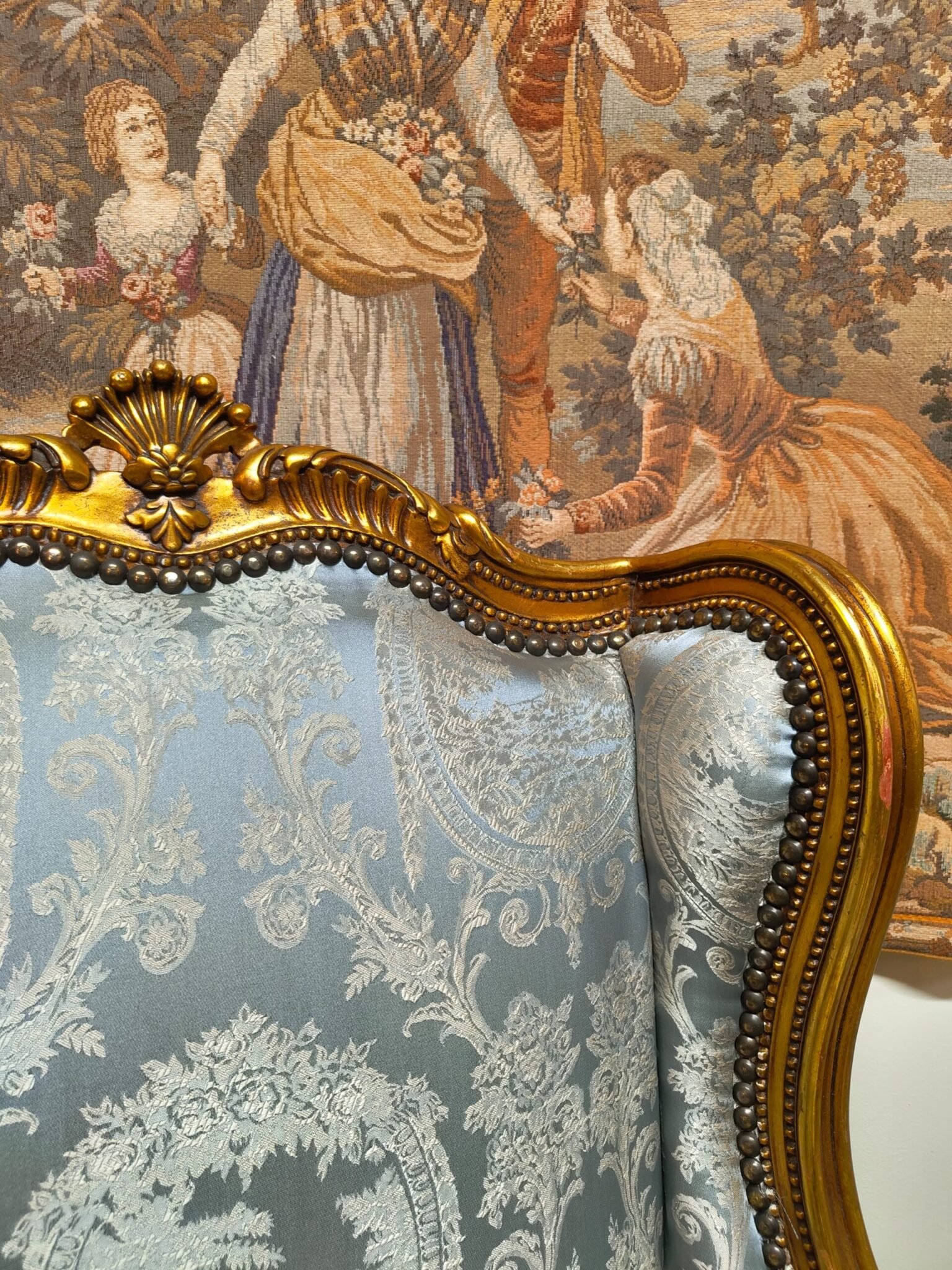 A Very Nice Pair of Vintage French Wingback Chairs - Image 8
