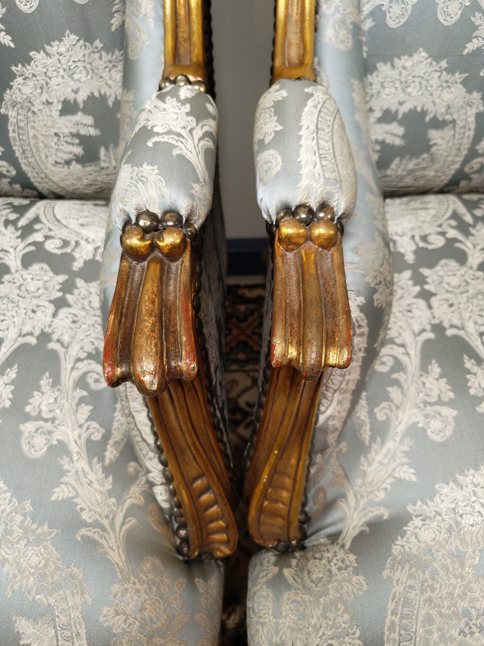 A Very Nice Pair of Vintage French Wingback Chairs - Image 2