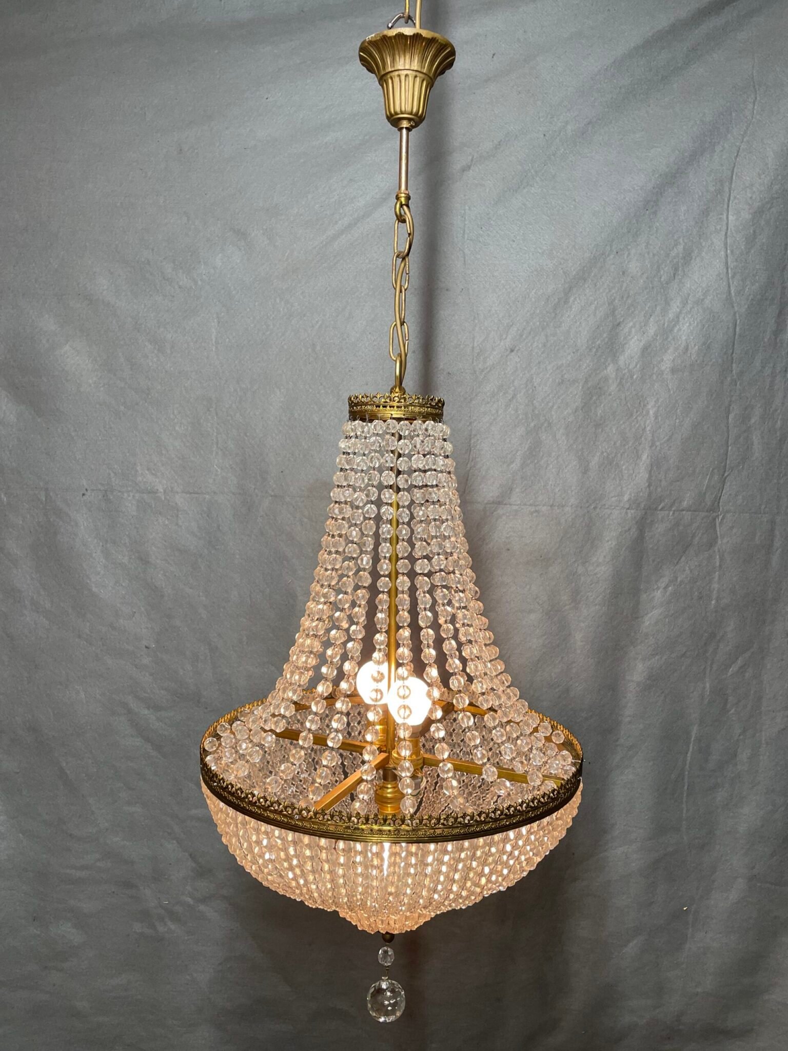 Early 20th Century French Empire Style Chandelier - Image 9