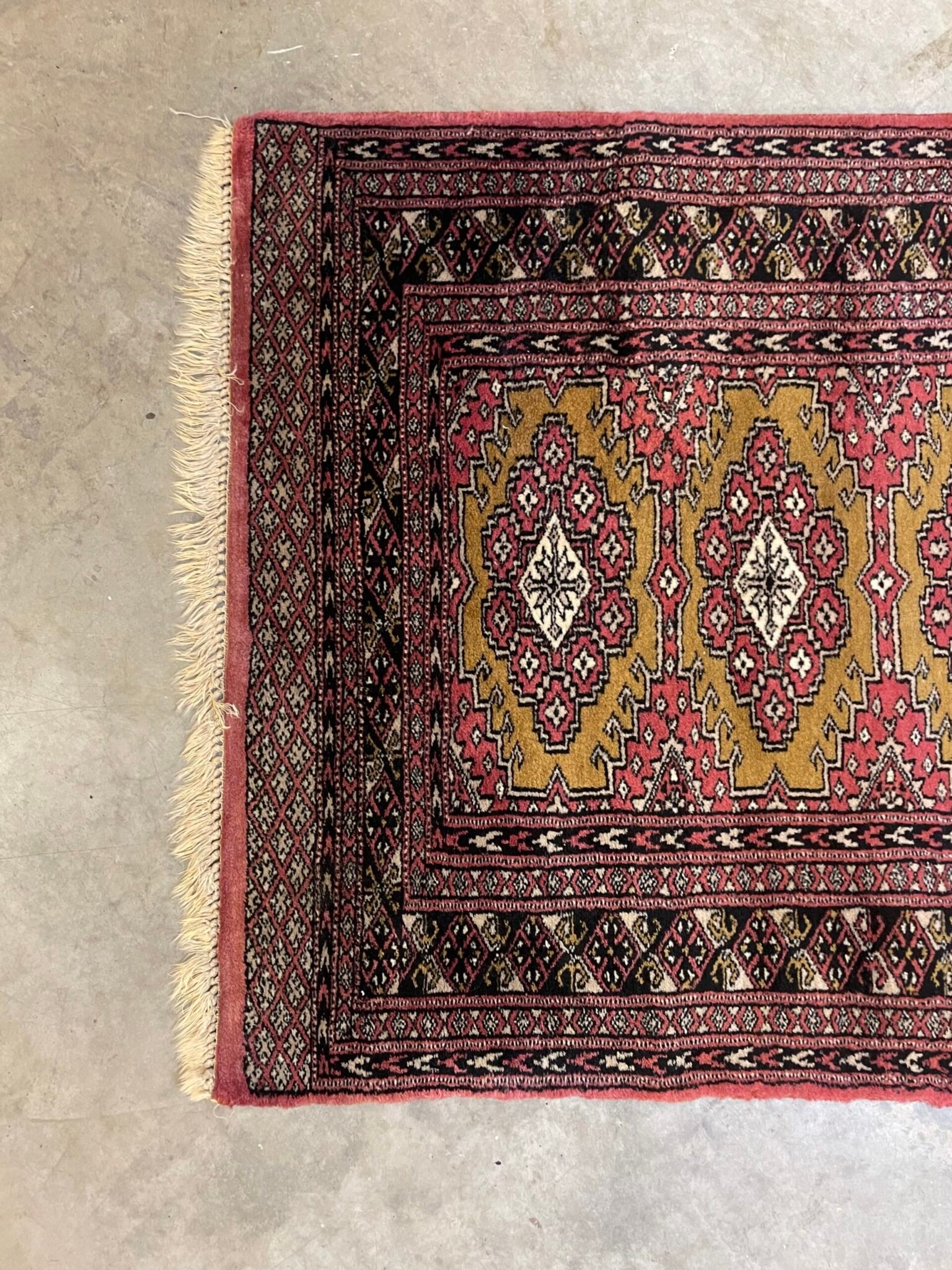 Vintage Hand Knotted Bokhara Runner - Image 2