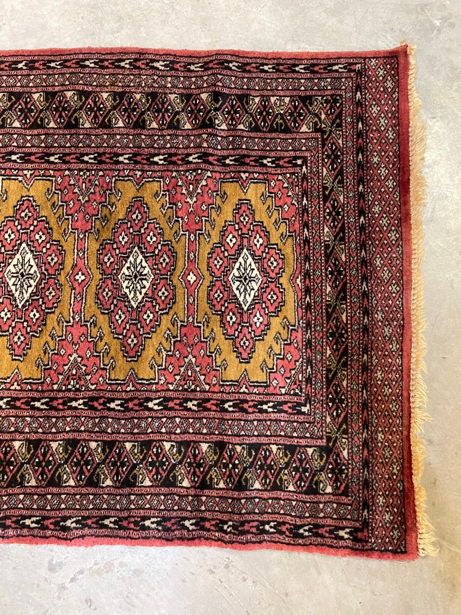 Vintage Hand Knotted Bokhara Runner - Image 3