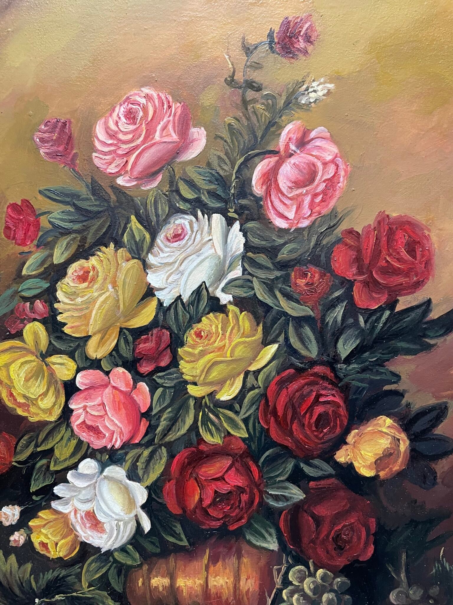 Beautiful 20th Century Still Life Oil Painting on Canvas. - Image 4