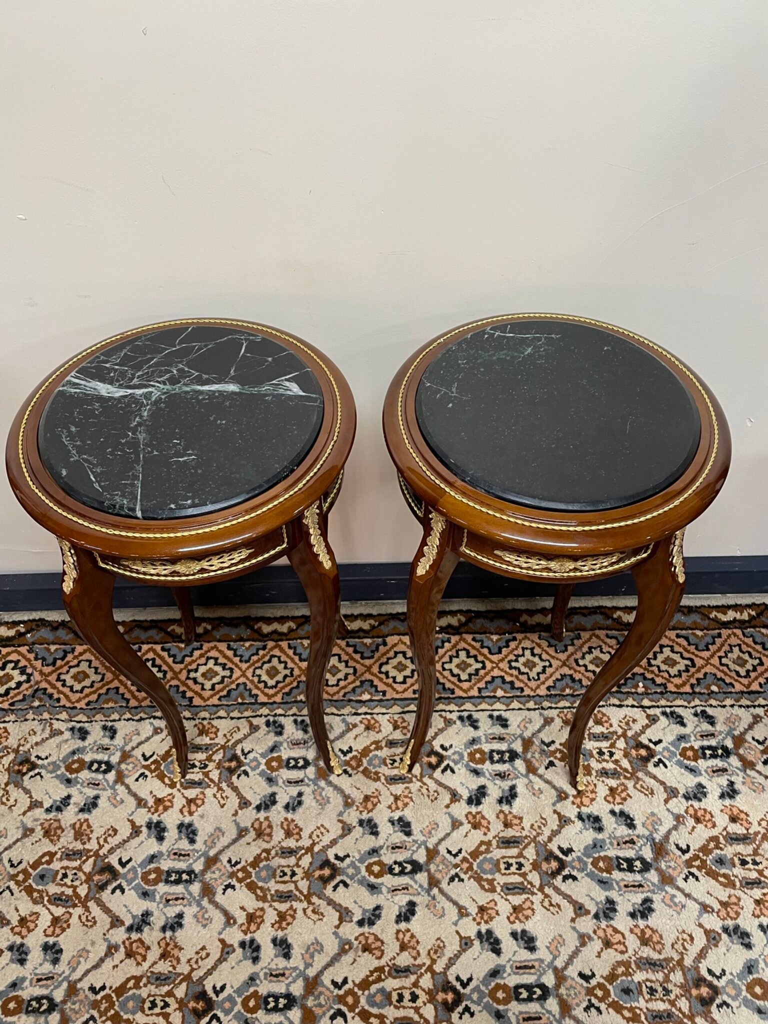 A Beautiful Pair od French Style Marble Top Occasional Tables. - Image 3