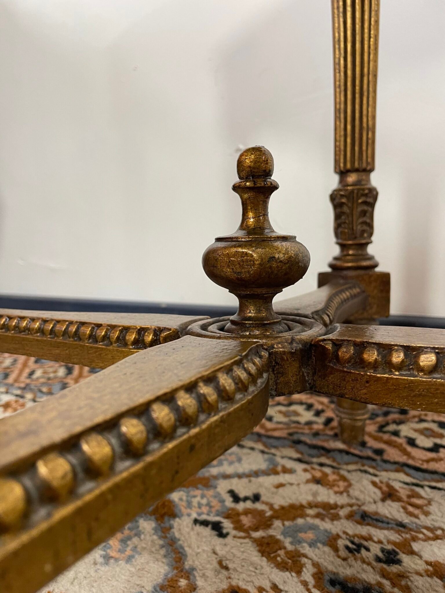 Gilt Wood Louis XV Style Marble Top Occasional Table. - Image 5