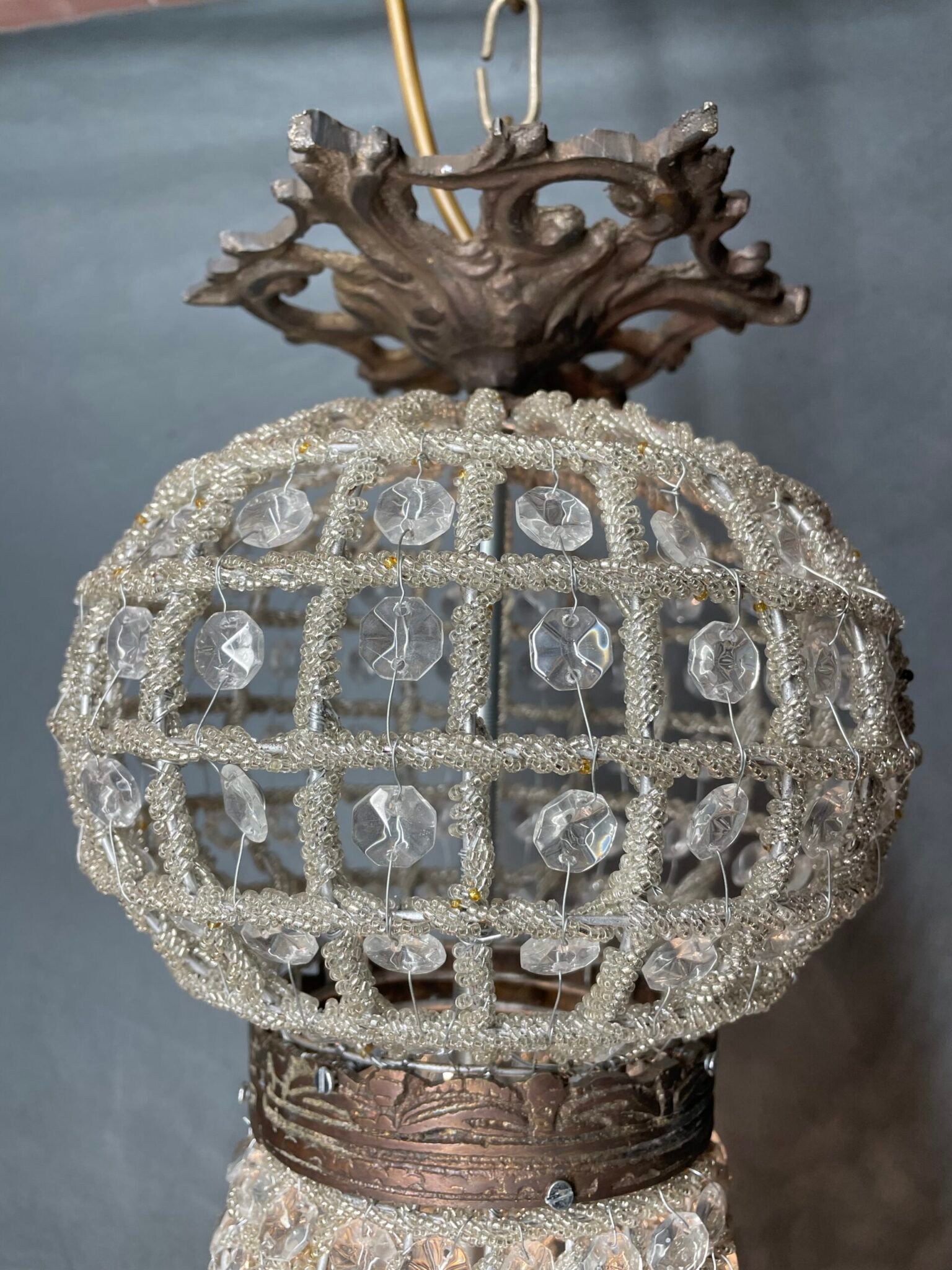 Beautiful Large French Style Basket Chandelier. - Image 2