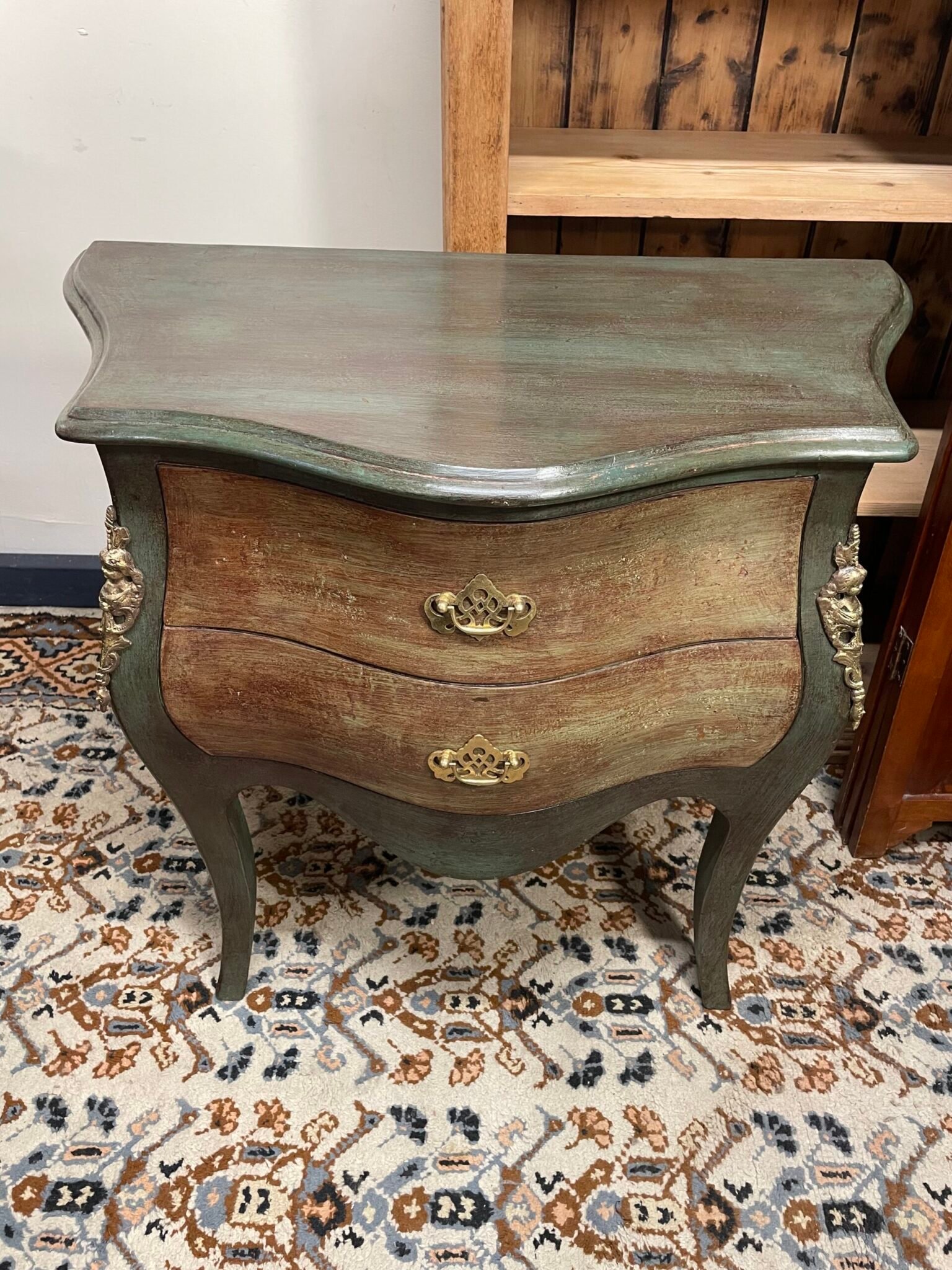 Stylishly Painted Bombe Chest of Drawers - Image 2