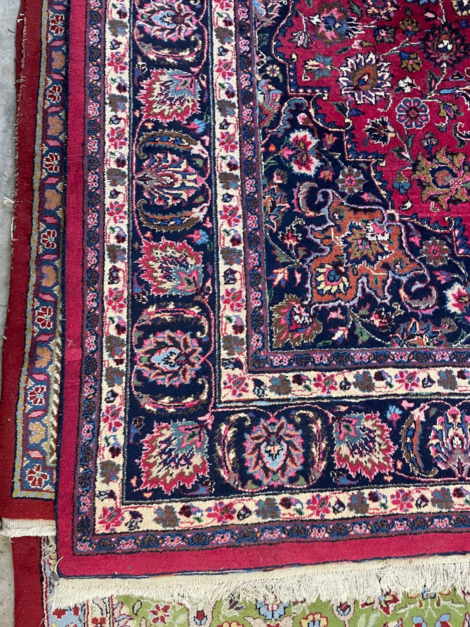 Large Iranian Kashan Hand-Knotted Rug - Image 2