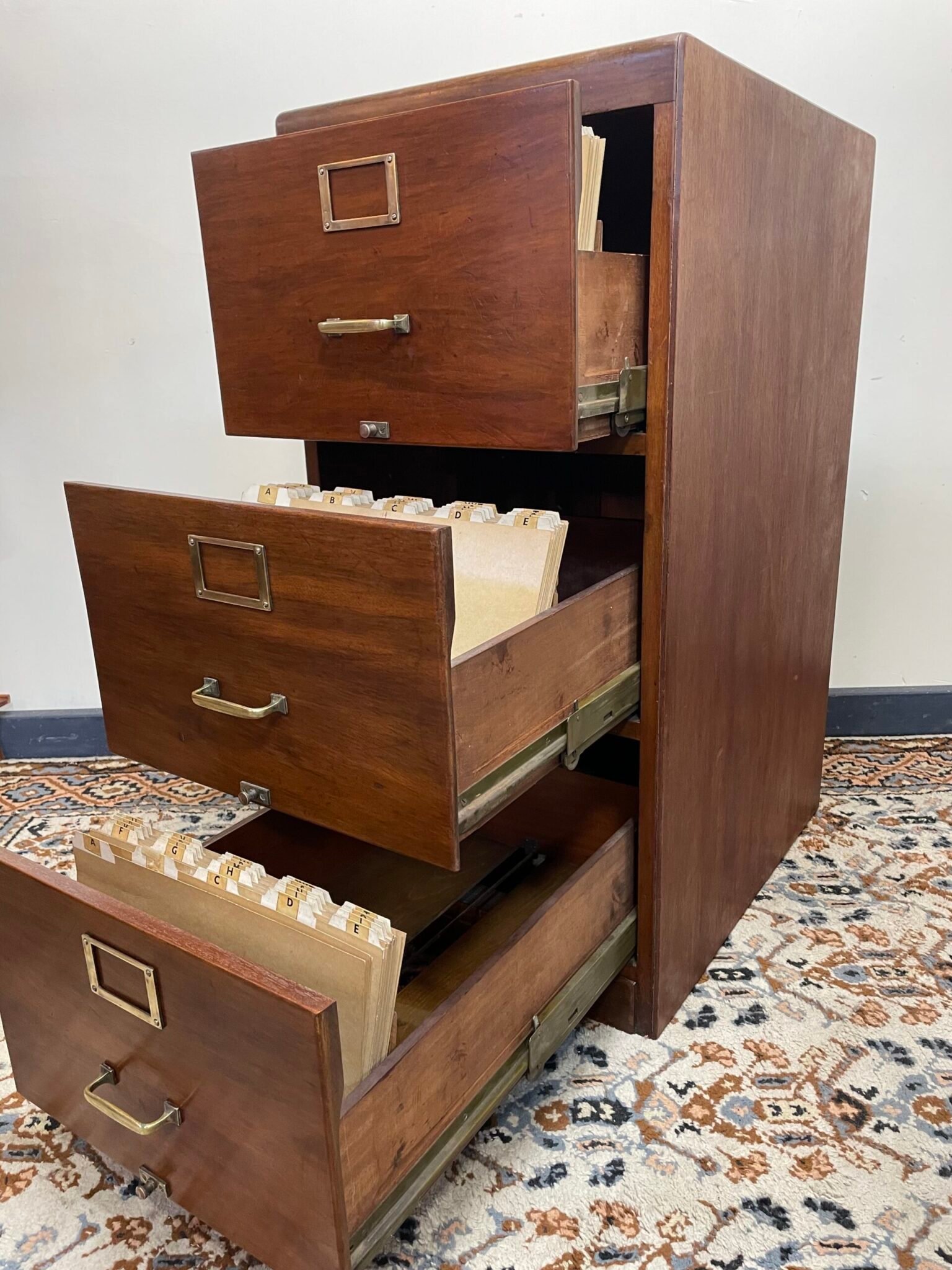 Early 20th Century Walnut Filing Cabinet - Image 4