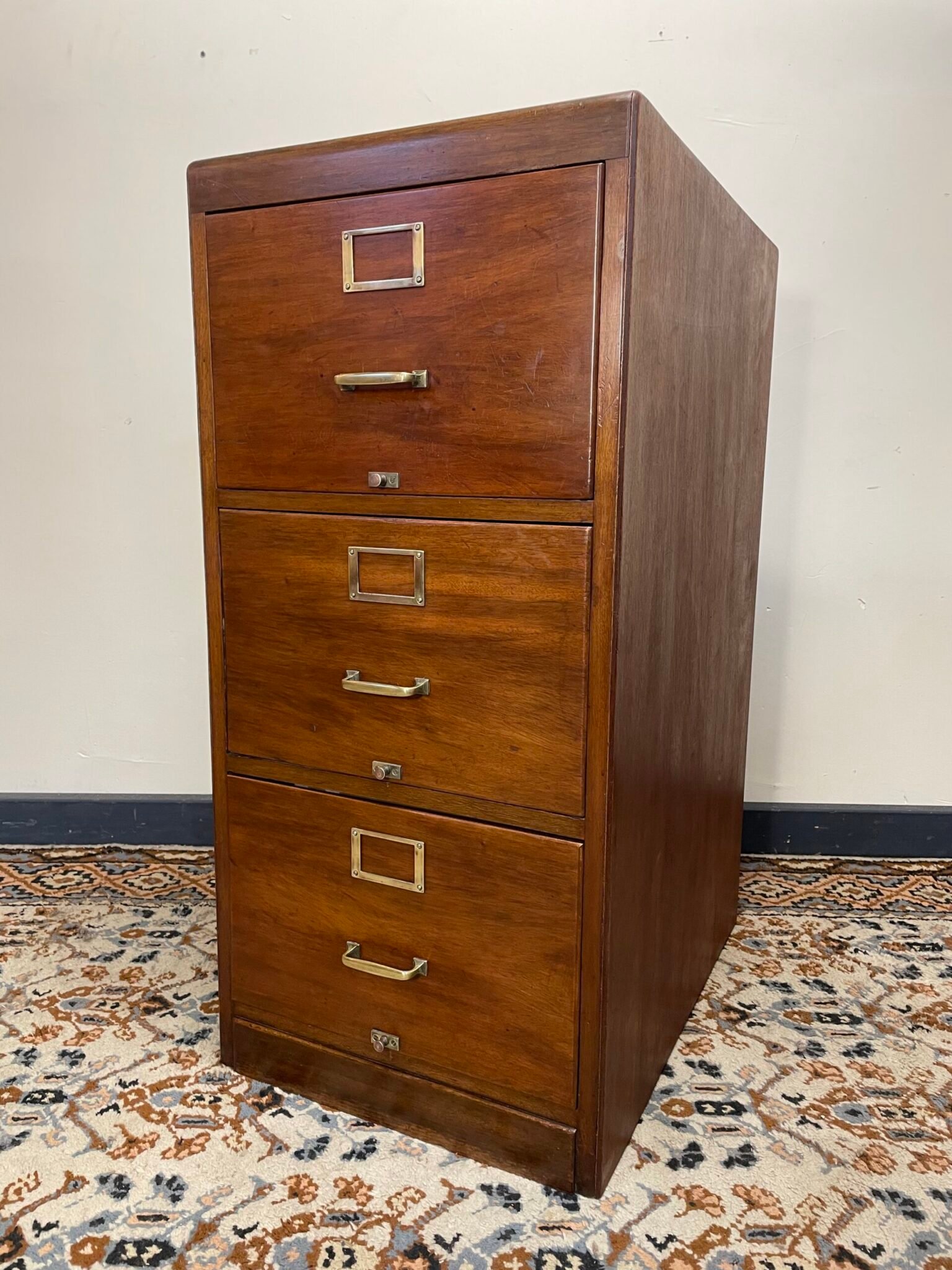 Early 20th Century Walnut Filing Cabinet - Image 2
