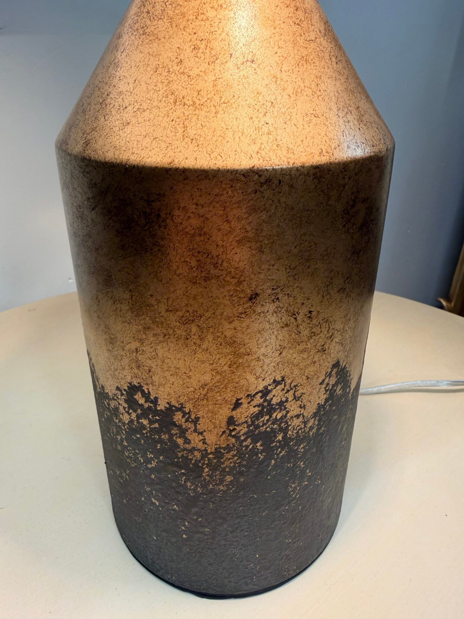 Contemporary Dome Table Lamp in Antique Brass - Image 4