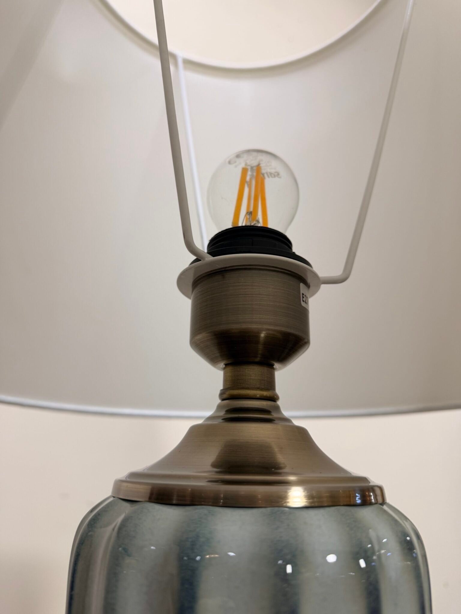 Porcelain and Metal Contemporary Table Lamp - Image 4