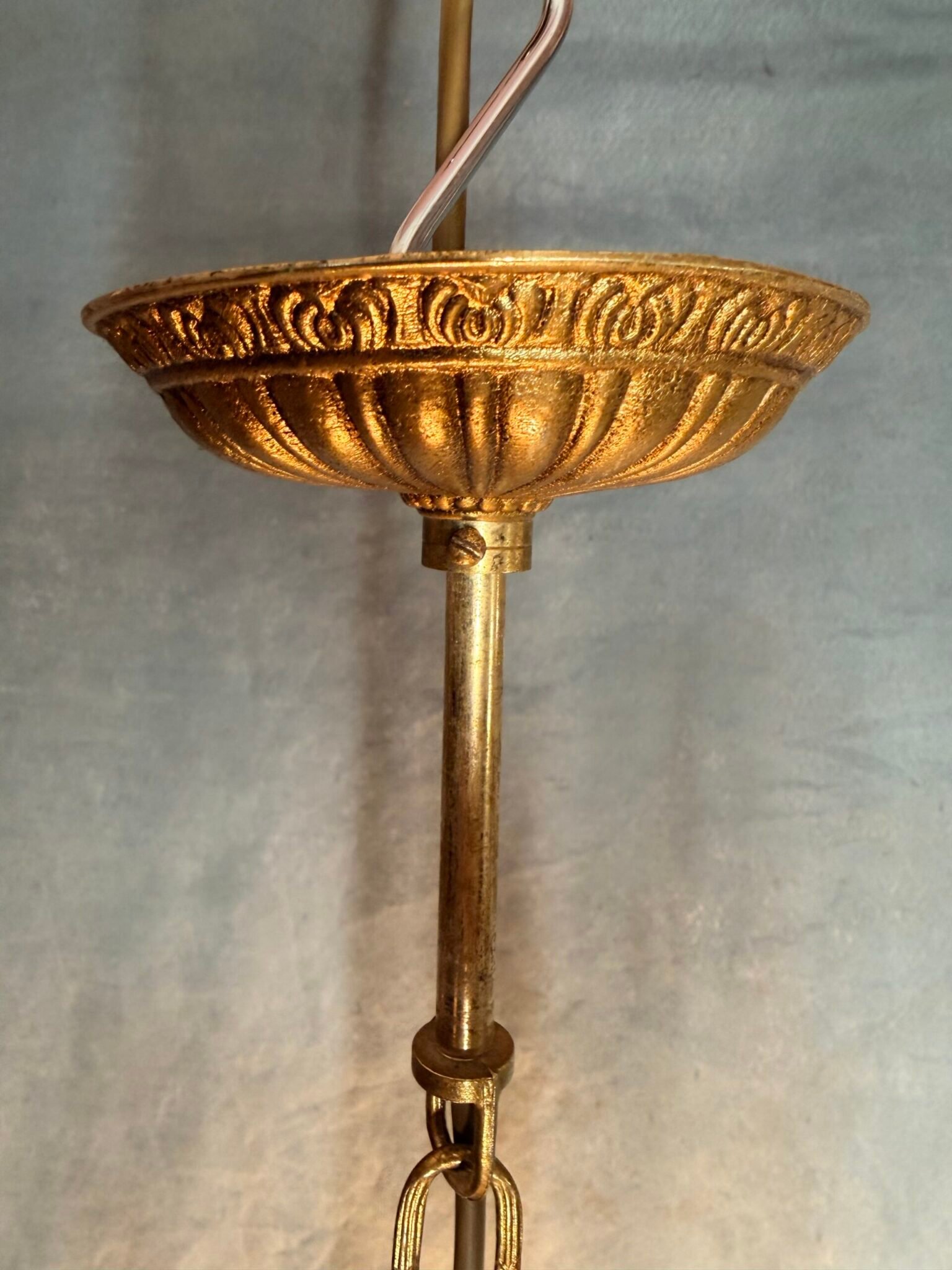 French 1960s Cascading Brass and Crystal Chandelier - Image 6