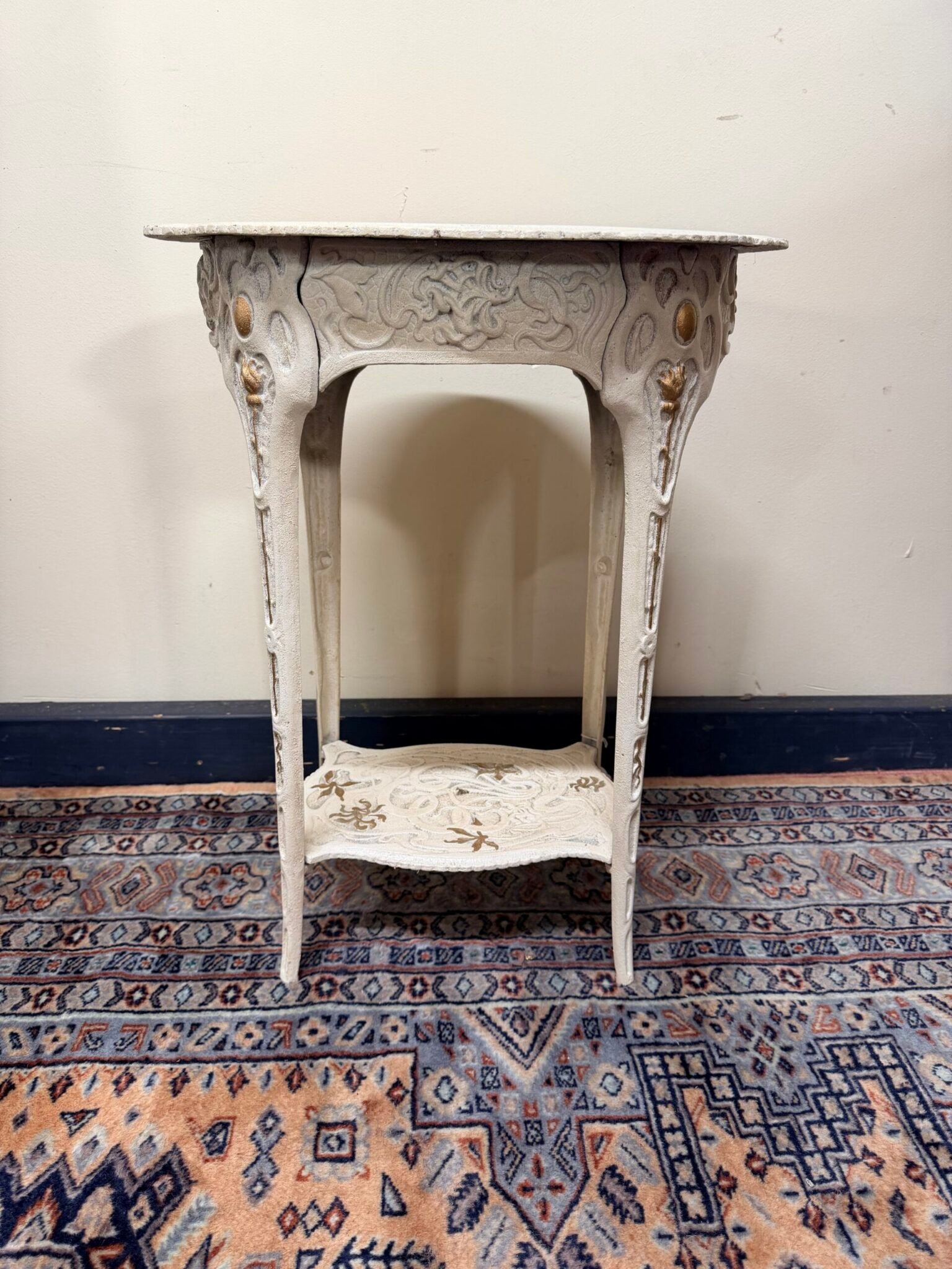 Cast Iron Garden / Patio Table with Gilt Details - Image 3