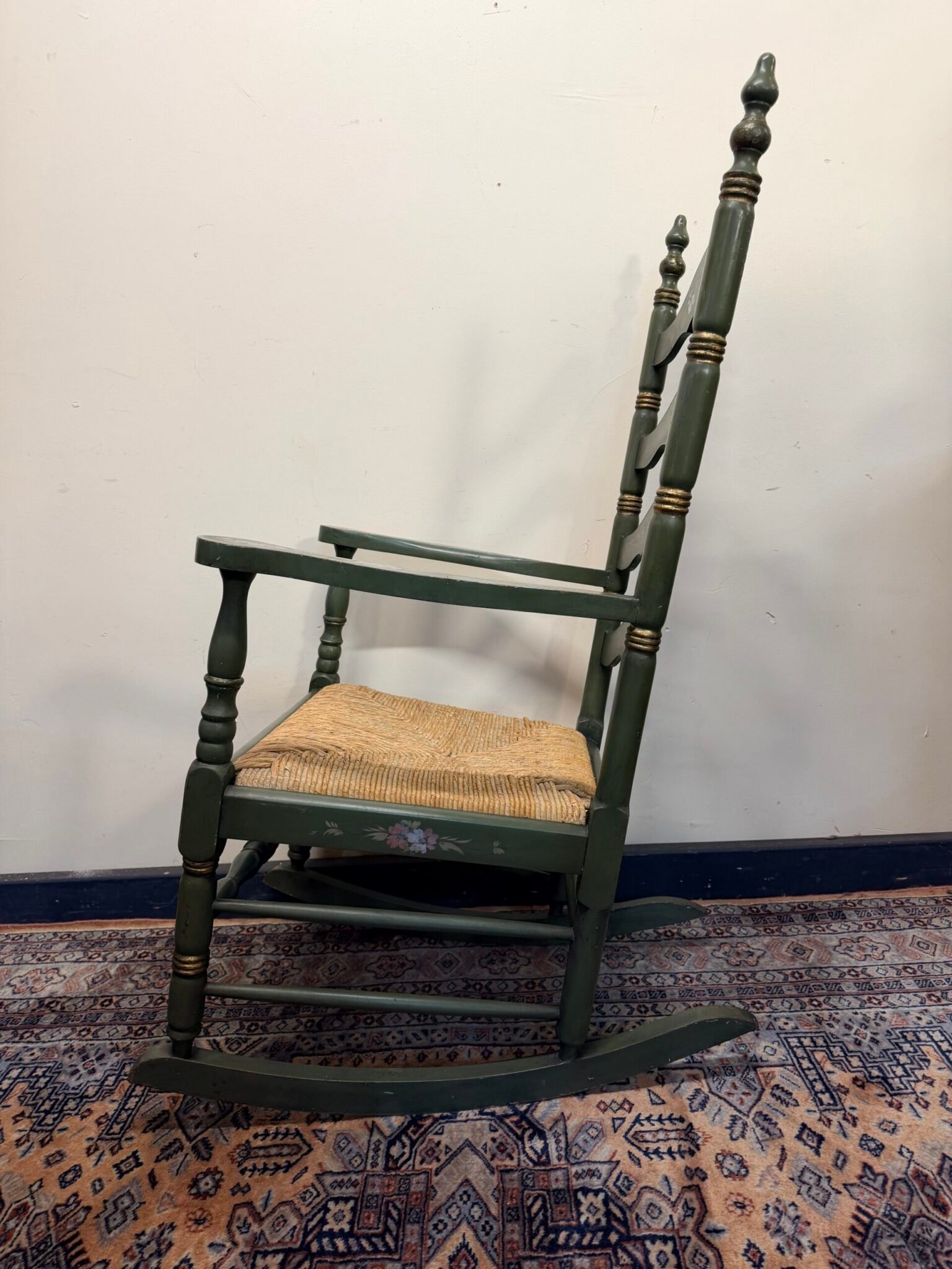 Dutch Vintage Ladderback Rocking Chair - Image 5