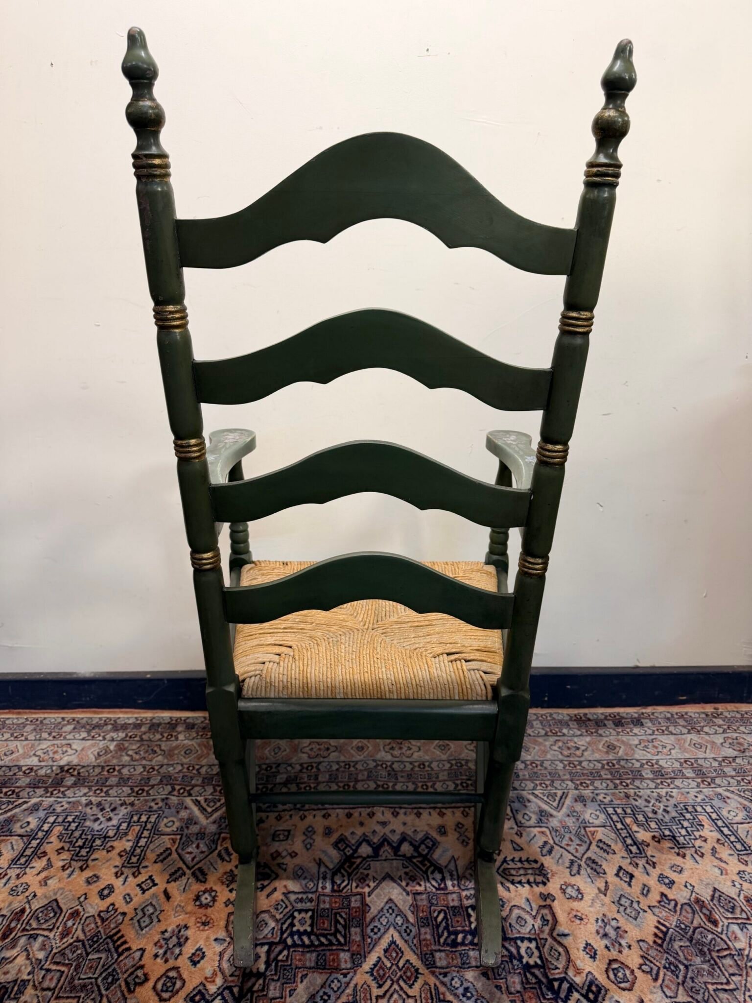 Dutch Vintage Ladderback Rocking Chair - Image 6