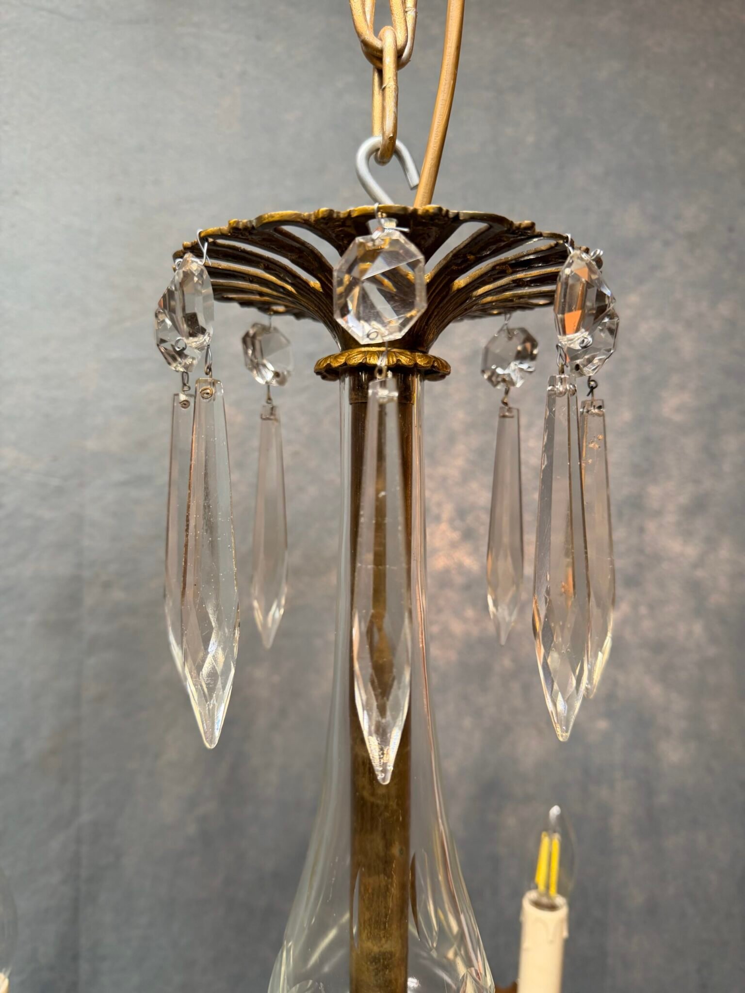 Late 19th Century French Bronze & Crystal Chandelier - Image 10