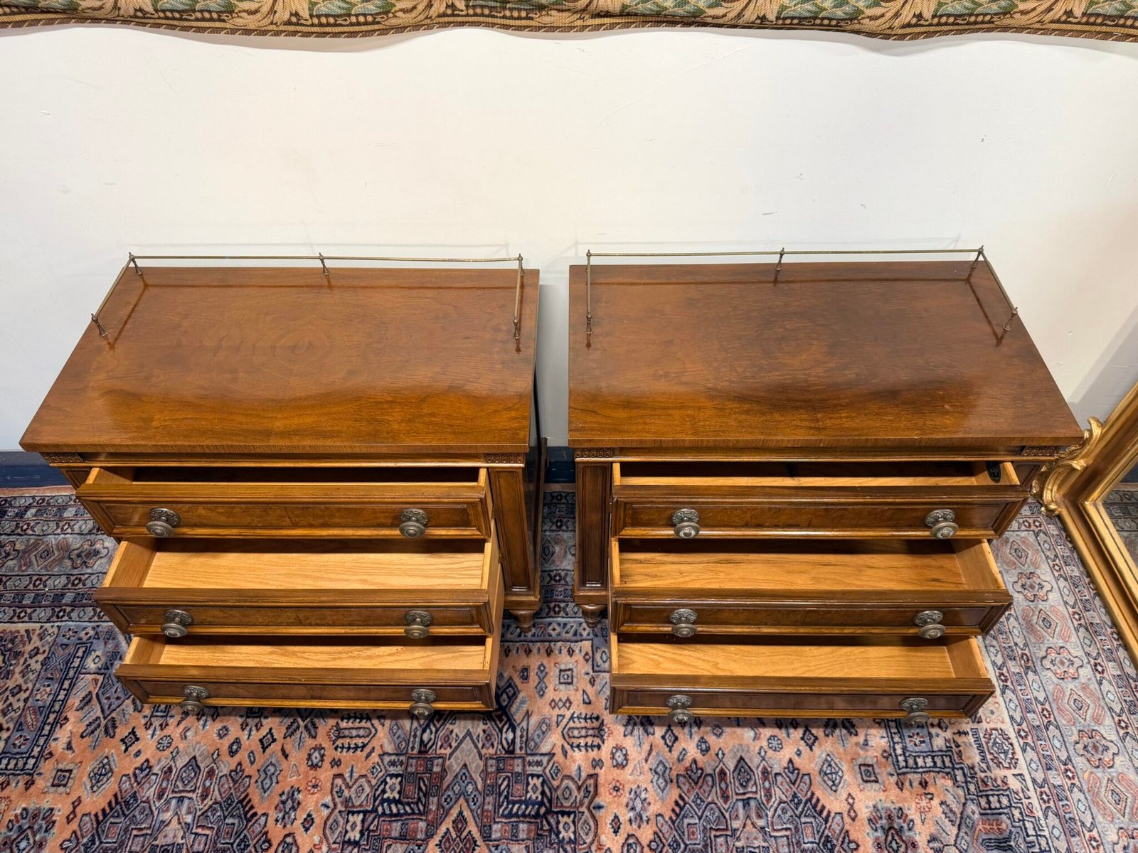 Pair of Vintage Karges Solid Walnut Nightstands - Image 9