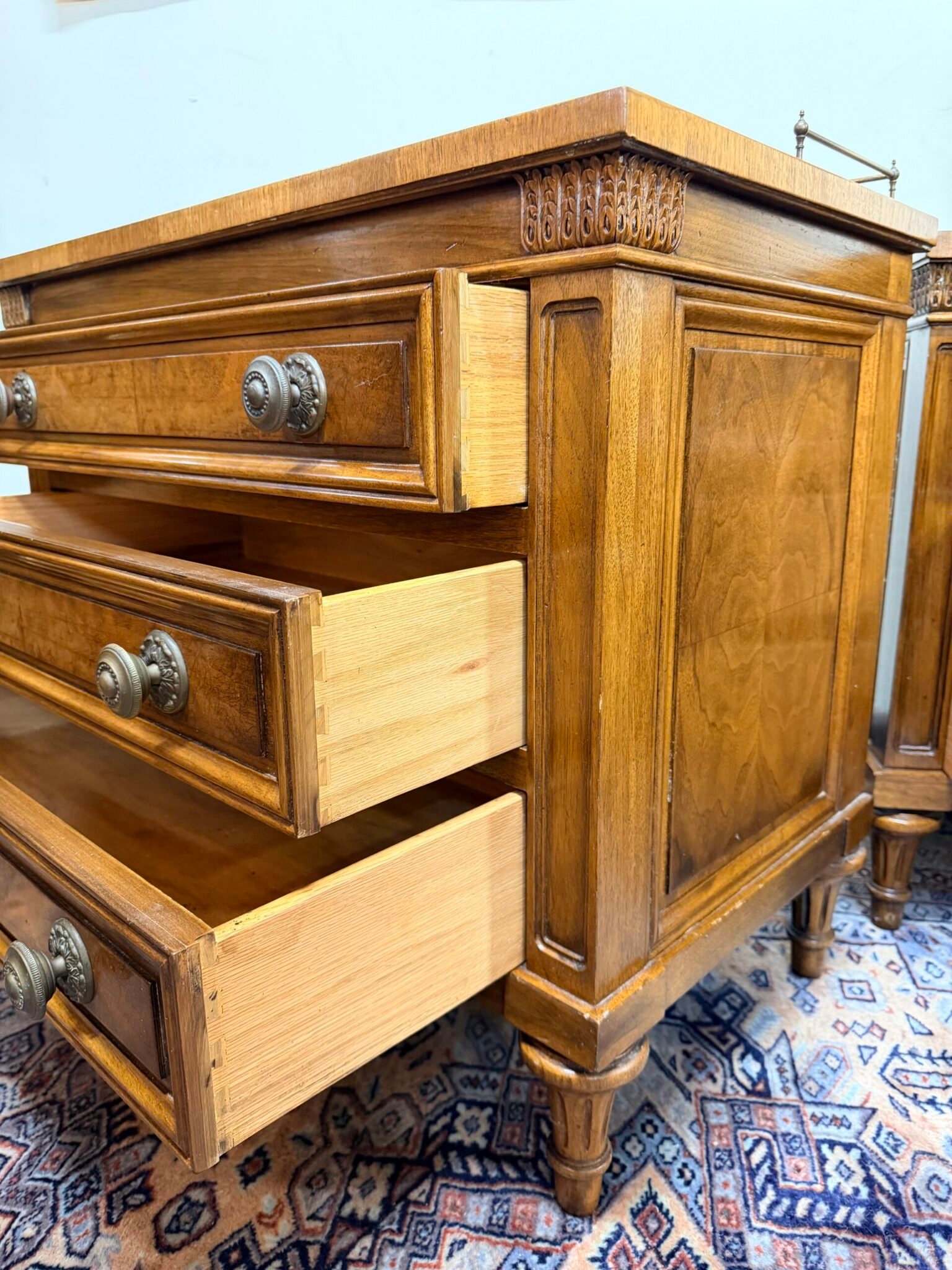 Pair of Vintage Karges Solid Walnut Nightstands - Image 7
