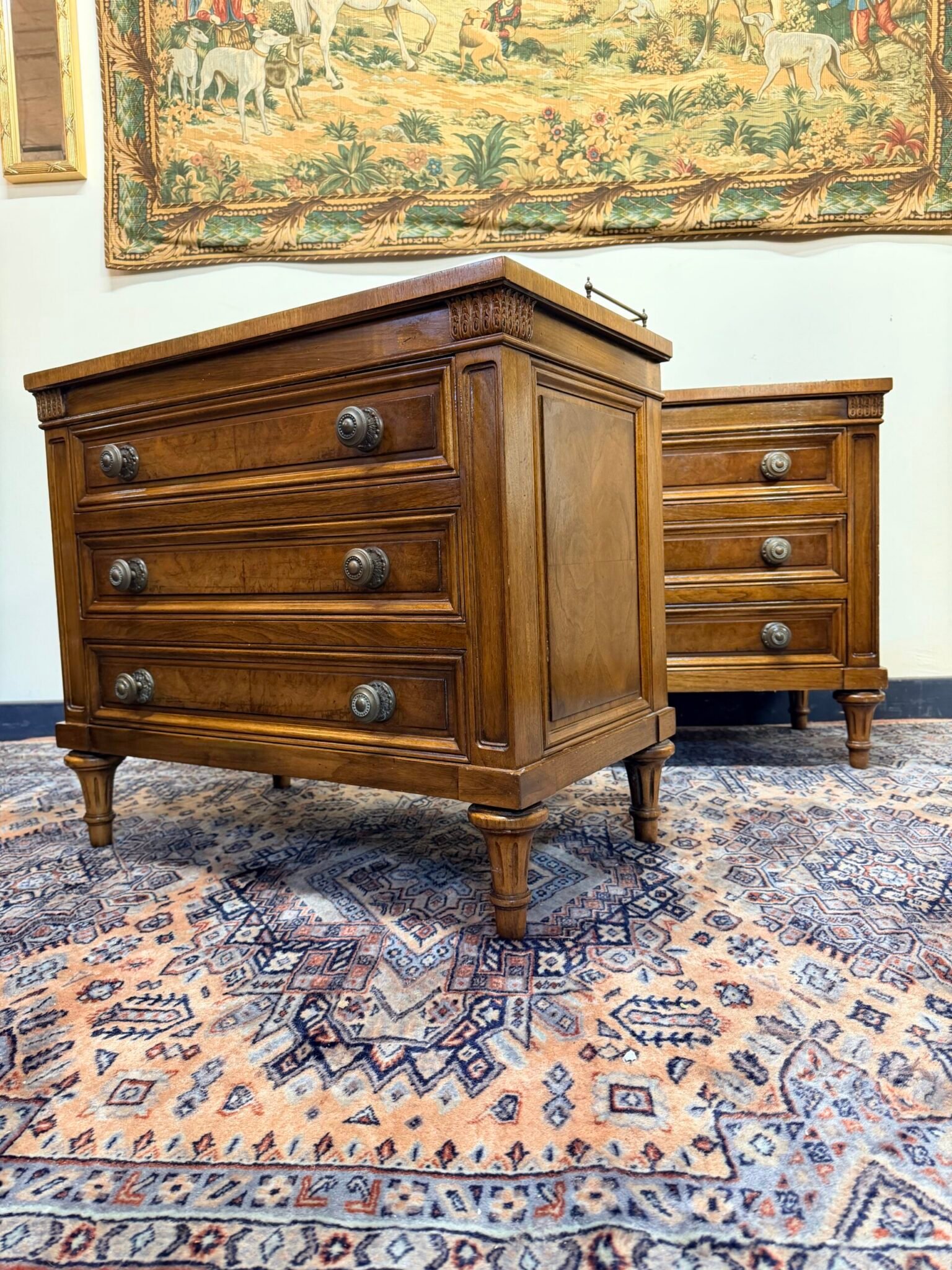 Pair of Vintage Karges Solid Walnut Nightstands - Image 4