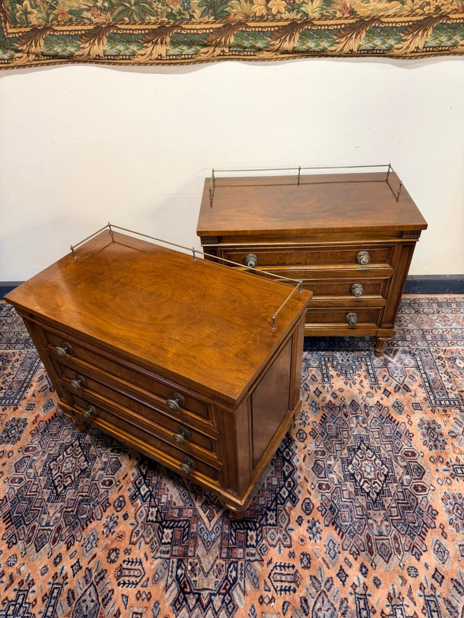 Pair of Vintage Karges Solid Walnut Nightstands - Image 2