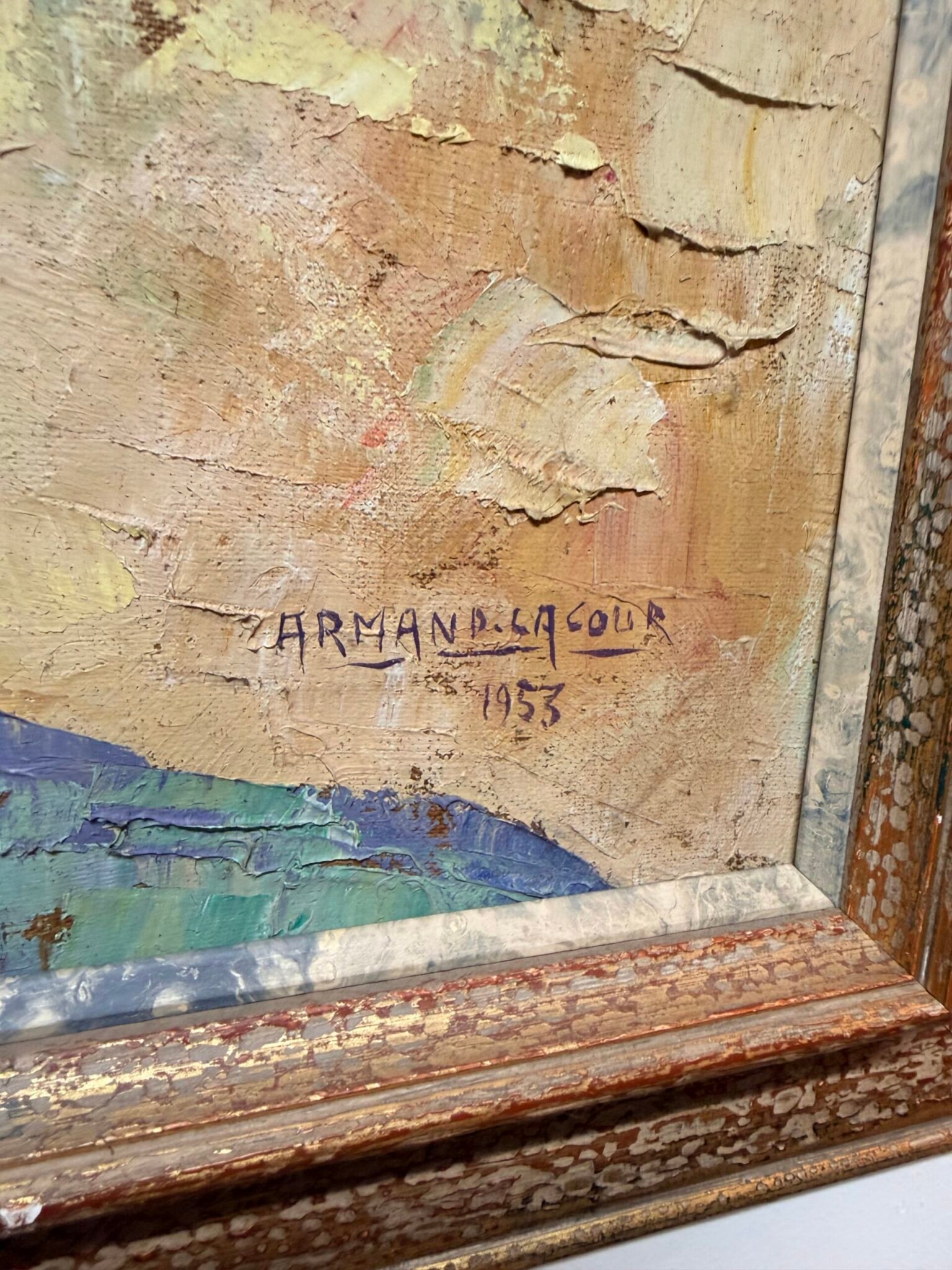 Oil Painting by Armand Lacour Still Life, Signed and Dated 1953 - Image 3