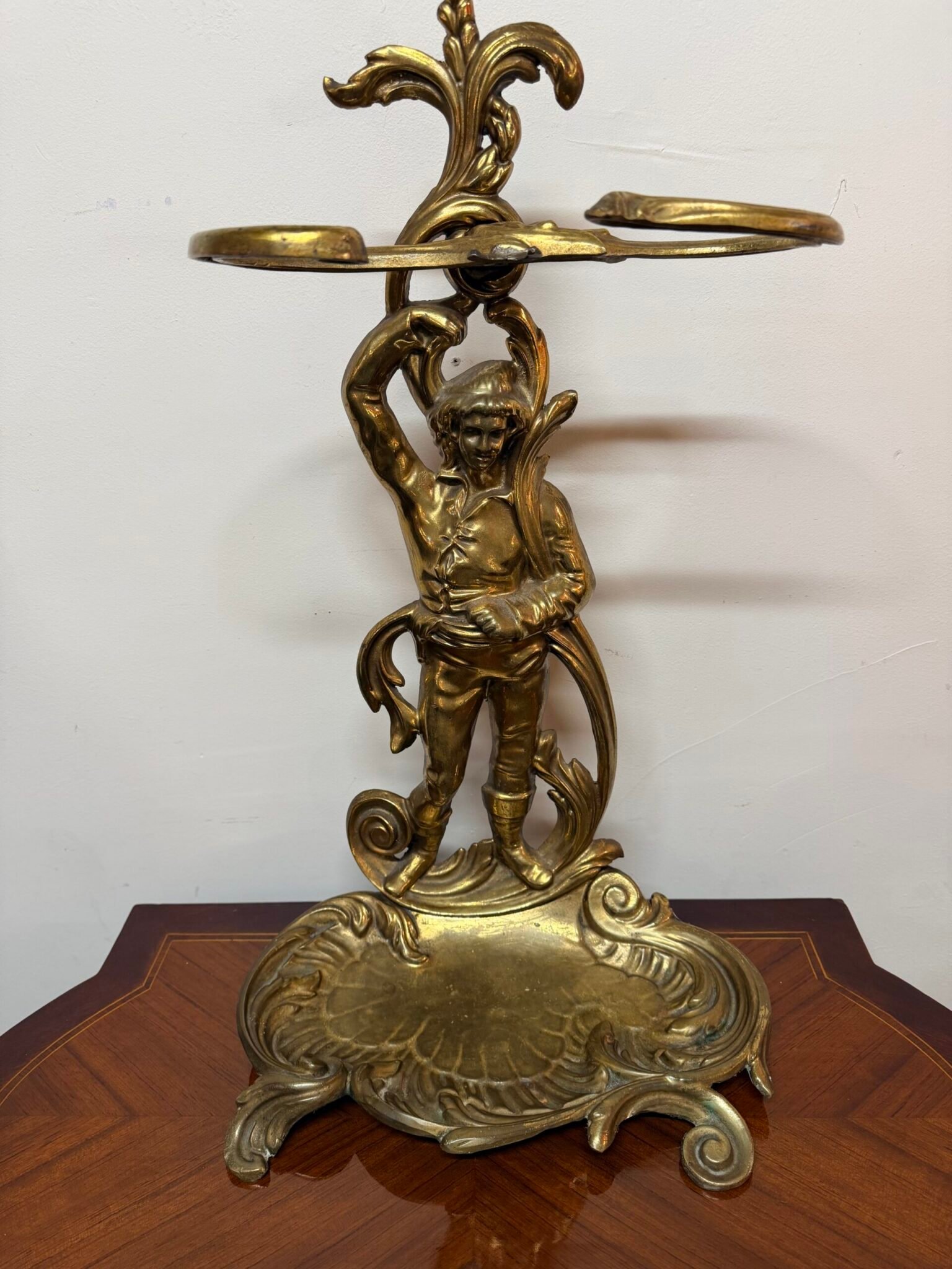 Early 20th Century French Brass Umbrella or Walking Stick Stand - Image 2