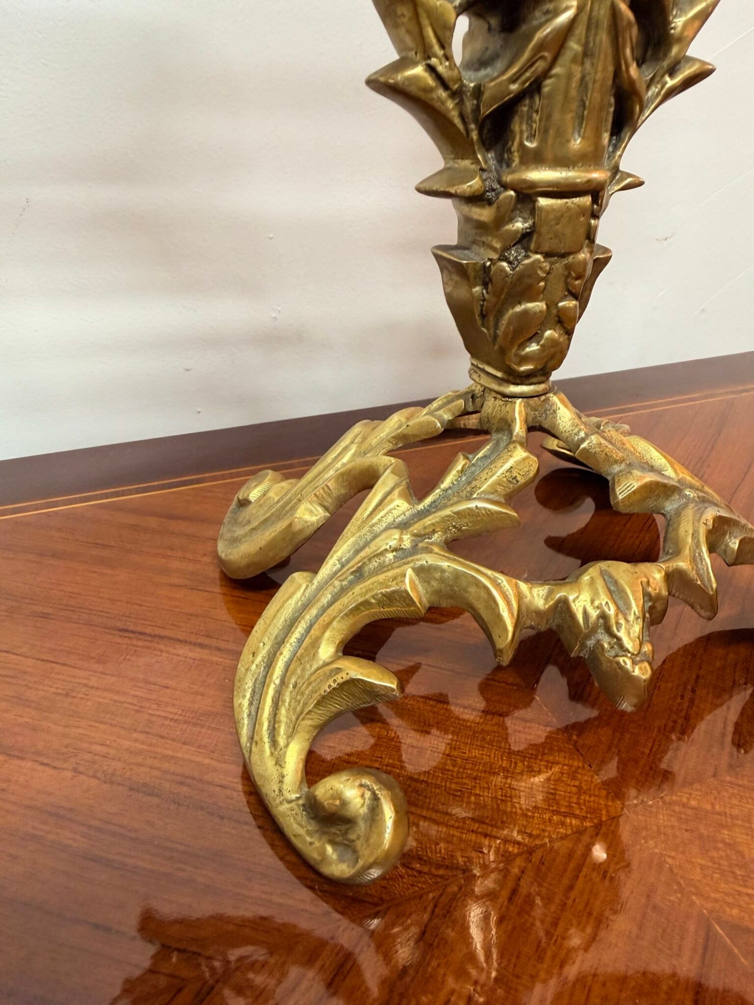 Napoleon III Revival Gilt Brass Candelabra, Late 19th Century French - Image 5