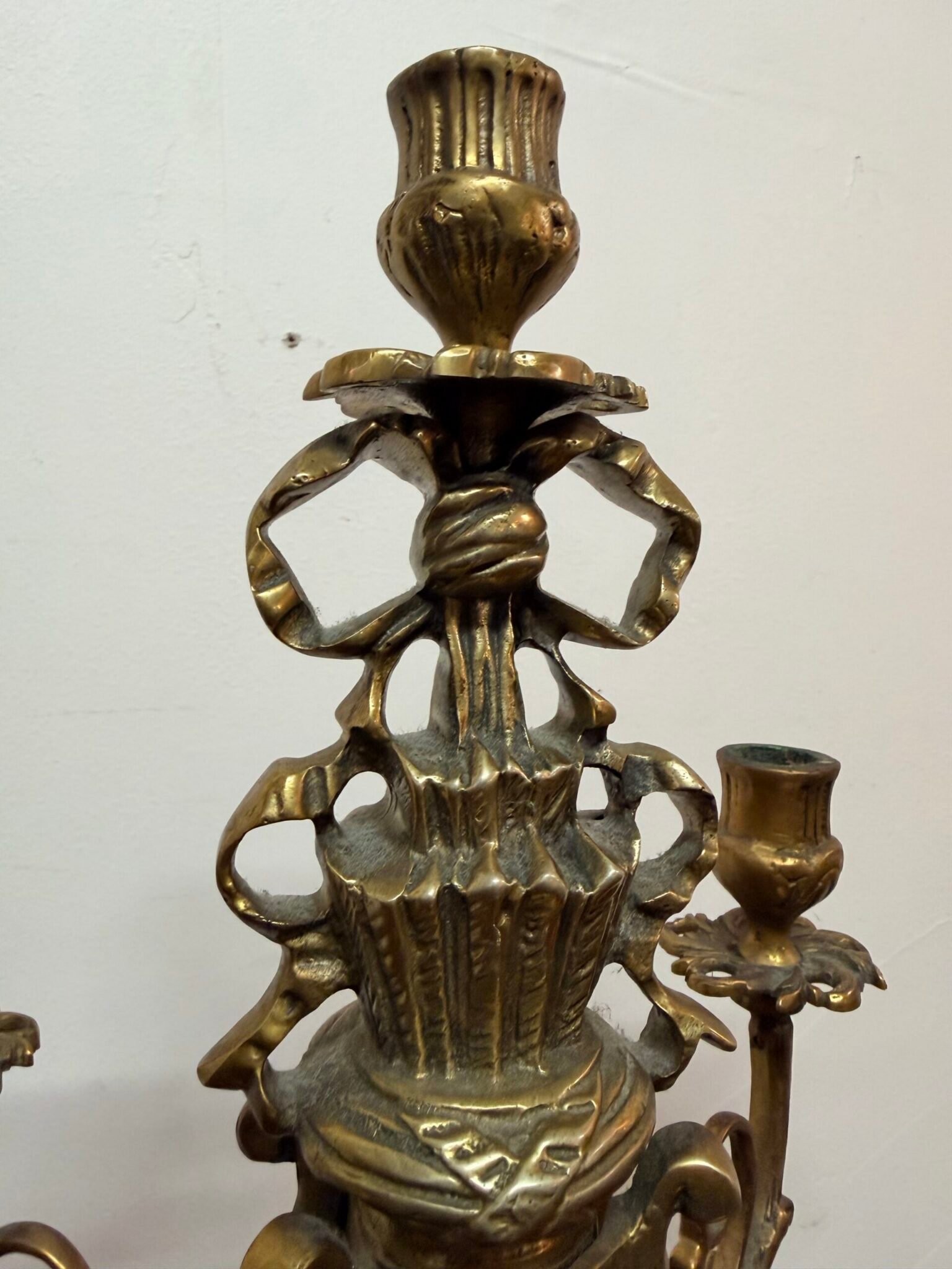 Napoleon III Revival Gilt Brass Candelabra, Late 19th Century French - Image 6