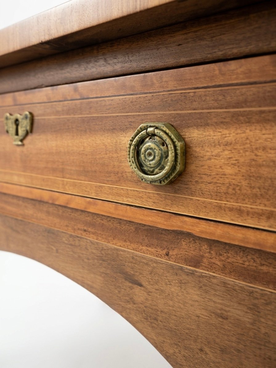 19th Century Mahogany Inverted Breakfront Sideboard with Brass Gallery - Image 5