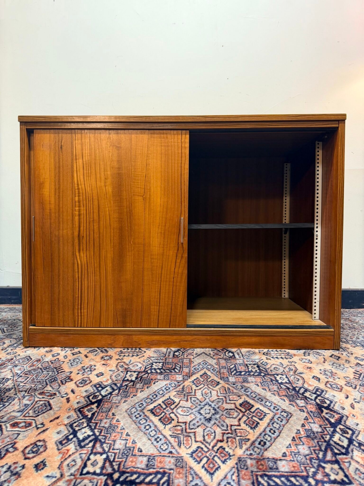 Mid Century Modern Teak Sliding Door Cabinet - Image 3
