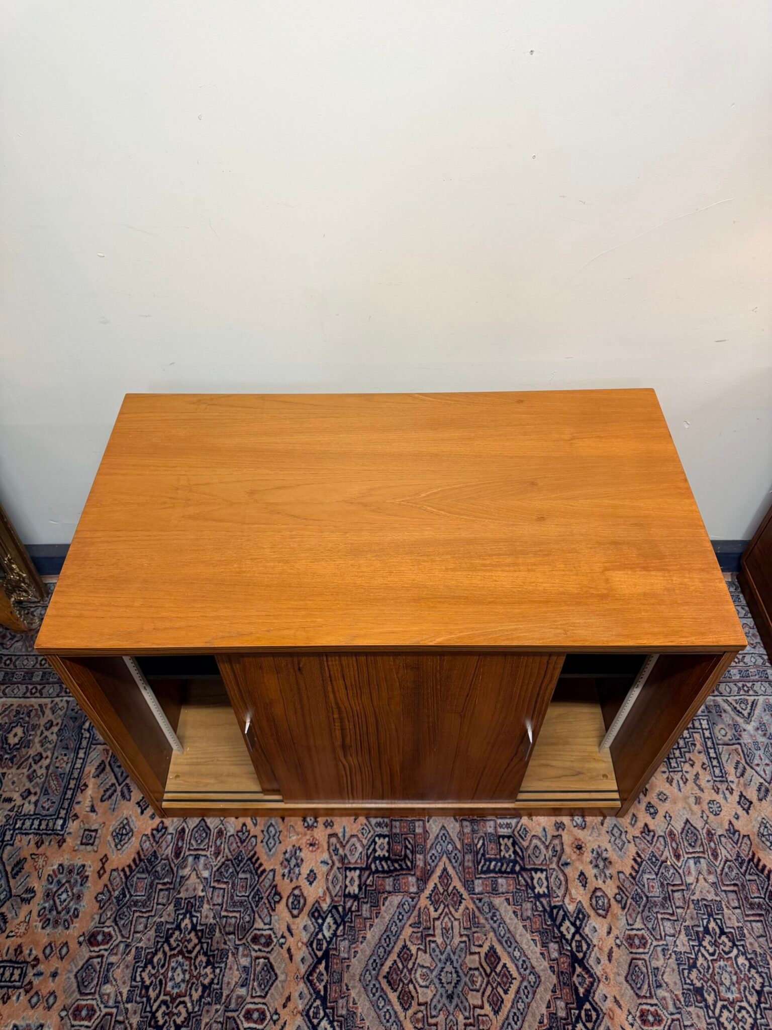 Mid Century Modern Teak Sliding Door Cabinet - Image 5