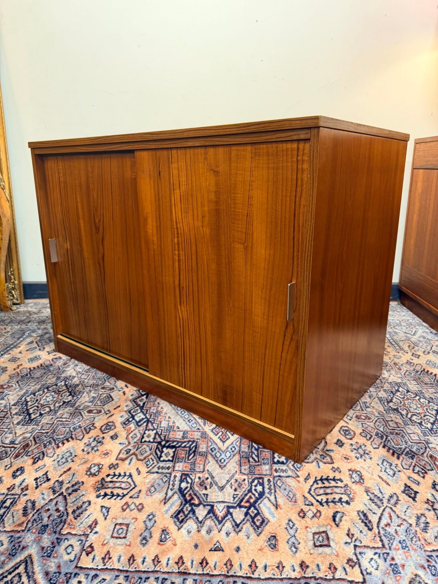 Mid Century Modern Teak Sliding Door Cabinet - Image 4