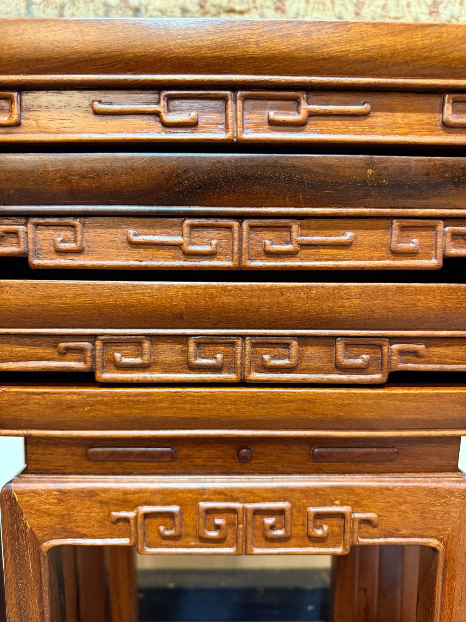 Vintage 1960s Hongmu Style Nesting Tables - Image 2