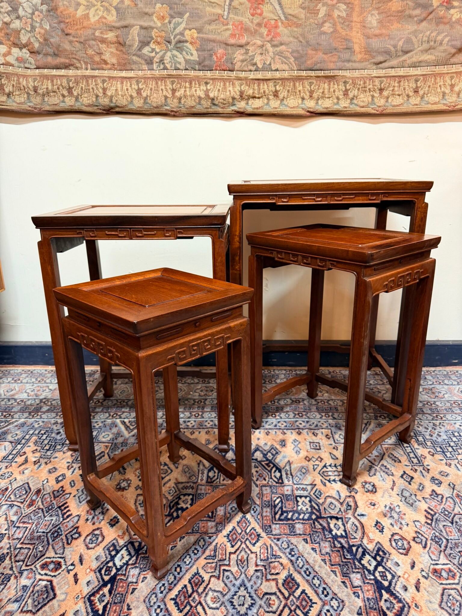 Vintage 1960s Hongmu Style Nesting Tables - Image 6