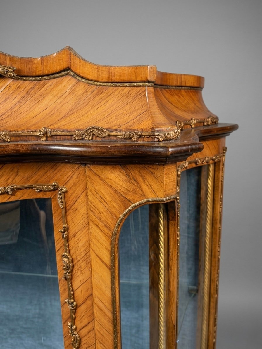 20th Louis XV Style Vernis Martin Display Cabinet - Image 3