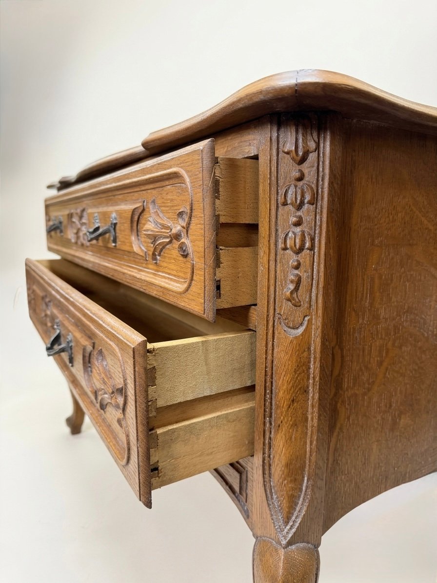 Stunning Antique Country French Oak Commode - Image 3
